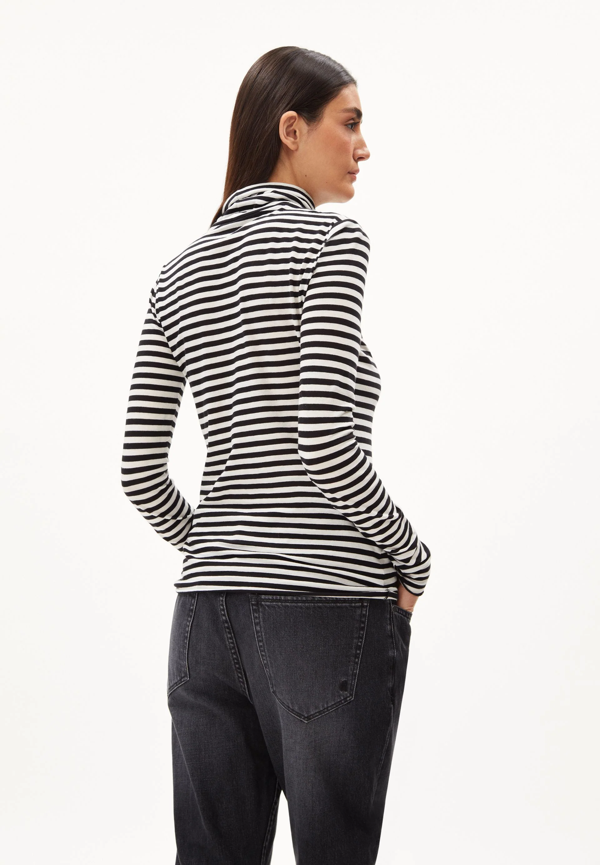 MALENAA STRIPES | black-off white - Image 2