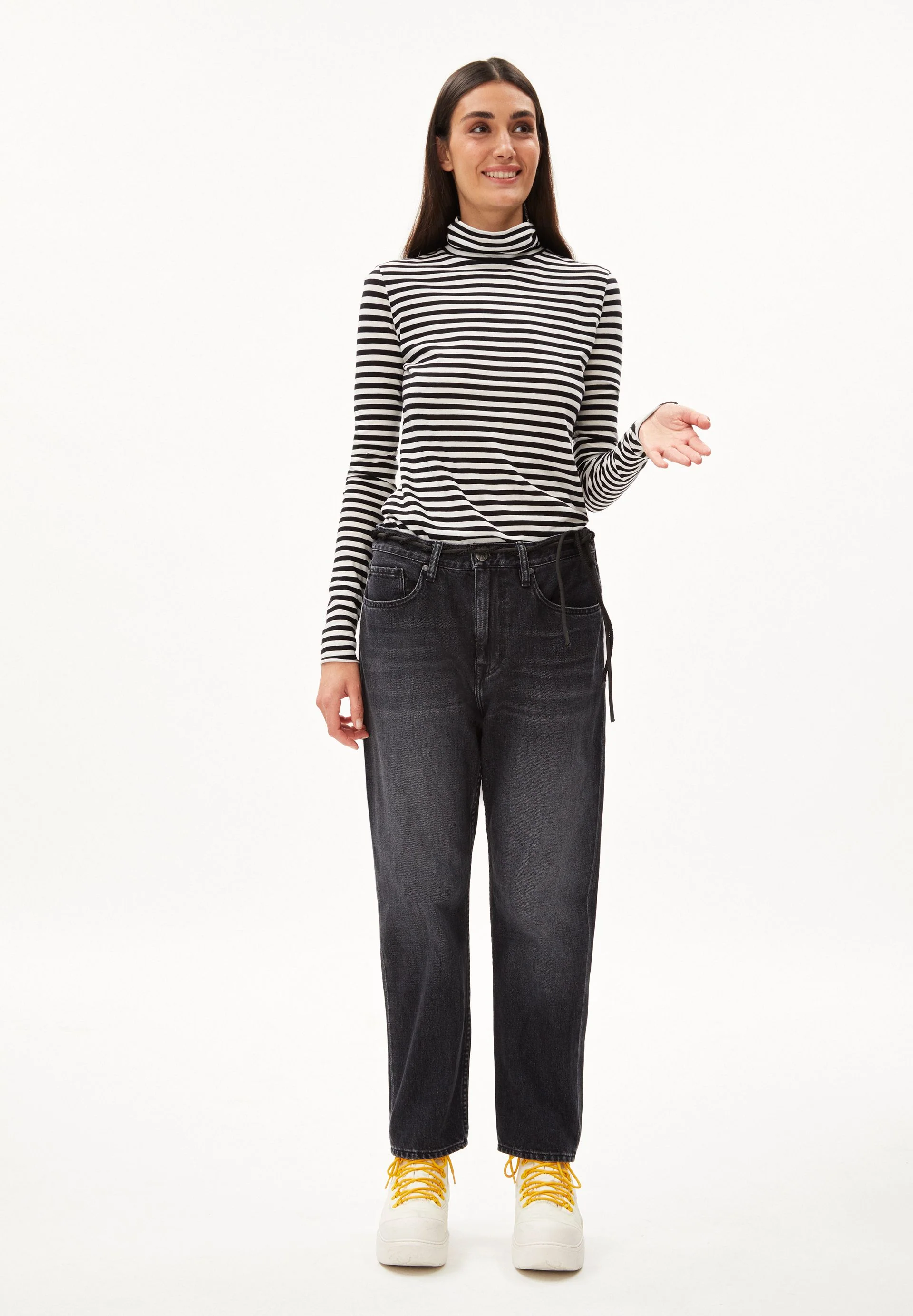 MALENAA STRIPES | black-off white - Image 5