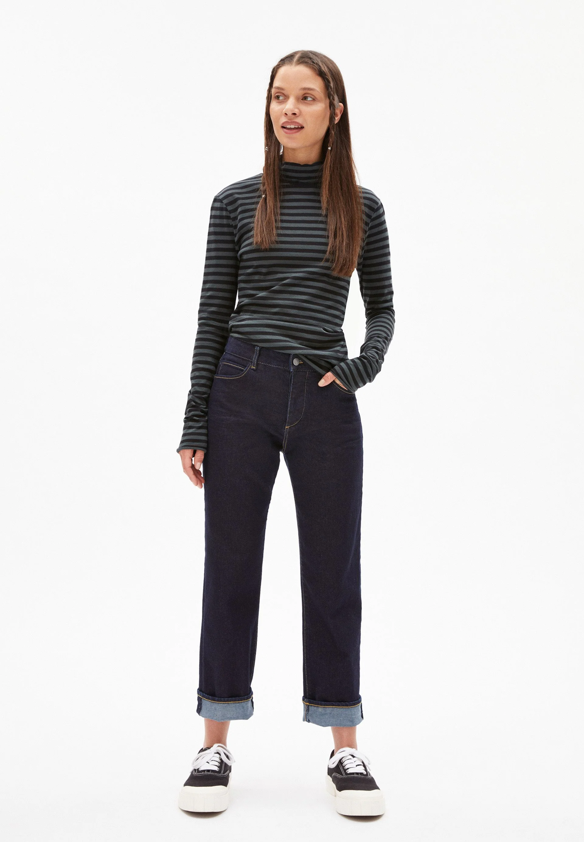 MALENAA STRIPES | vintage green-black - Image 4