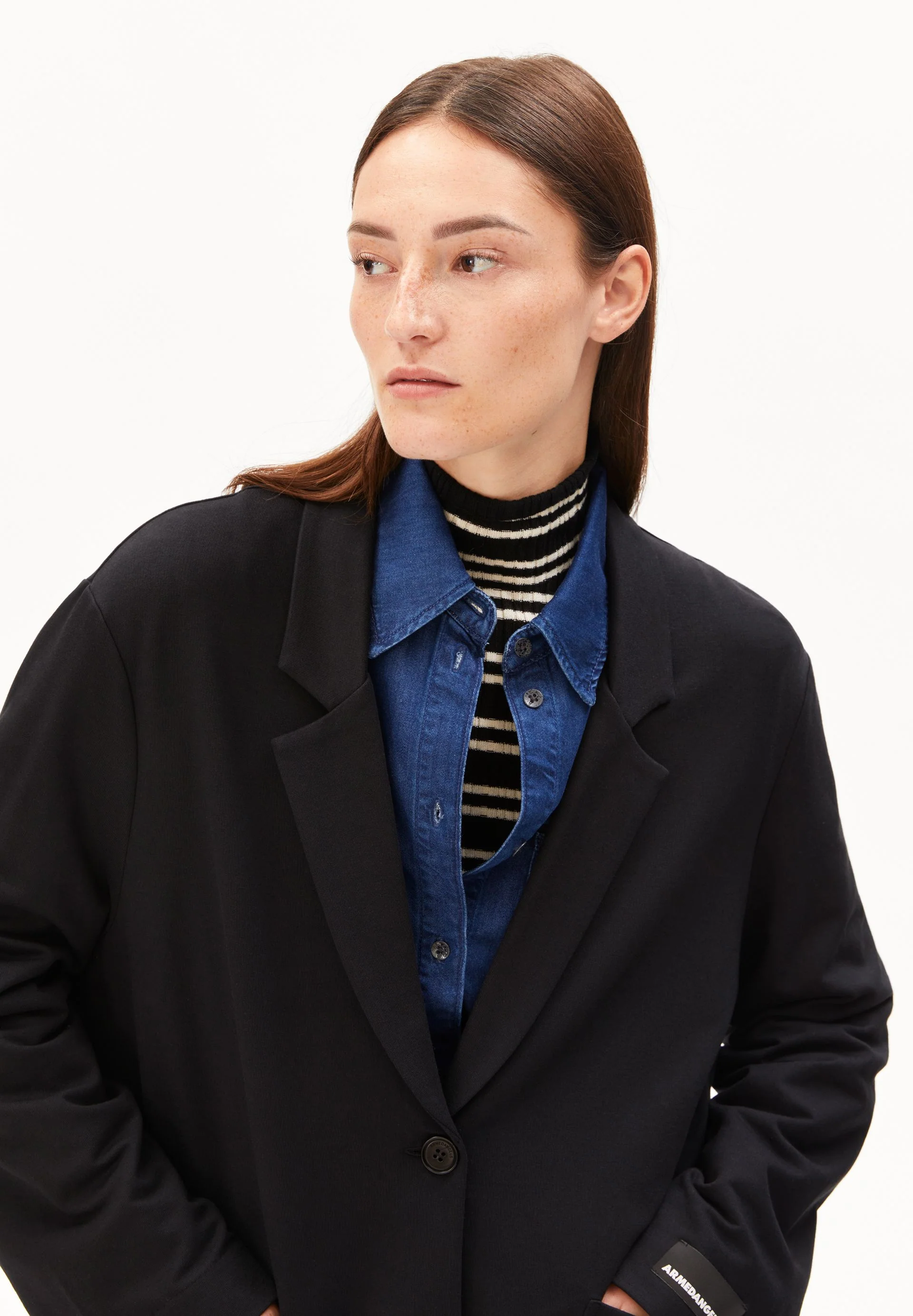 MARIAA FERNANDAA JERSEY BLAZER | black - Image 3