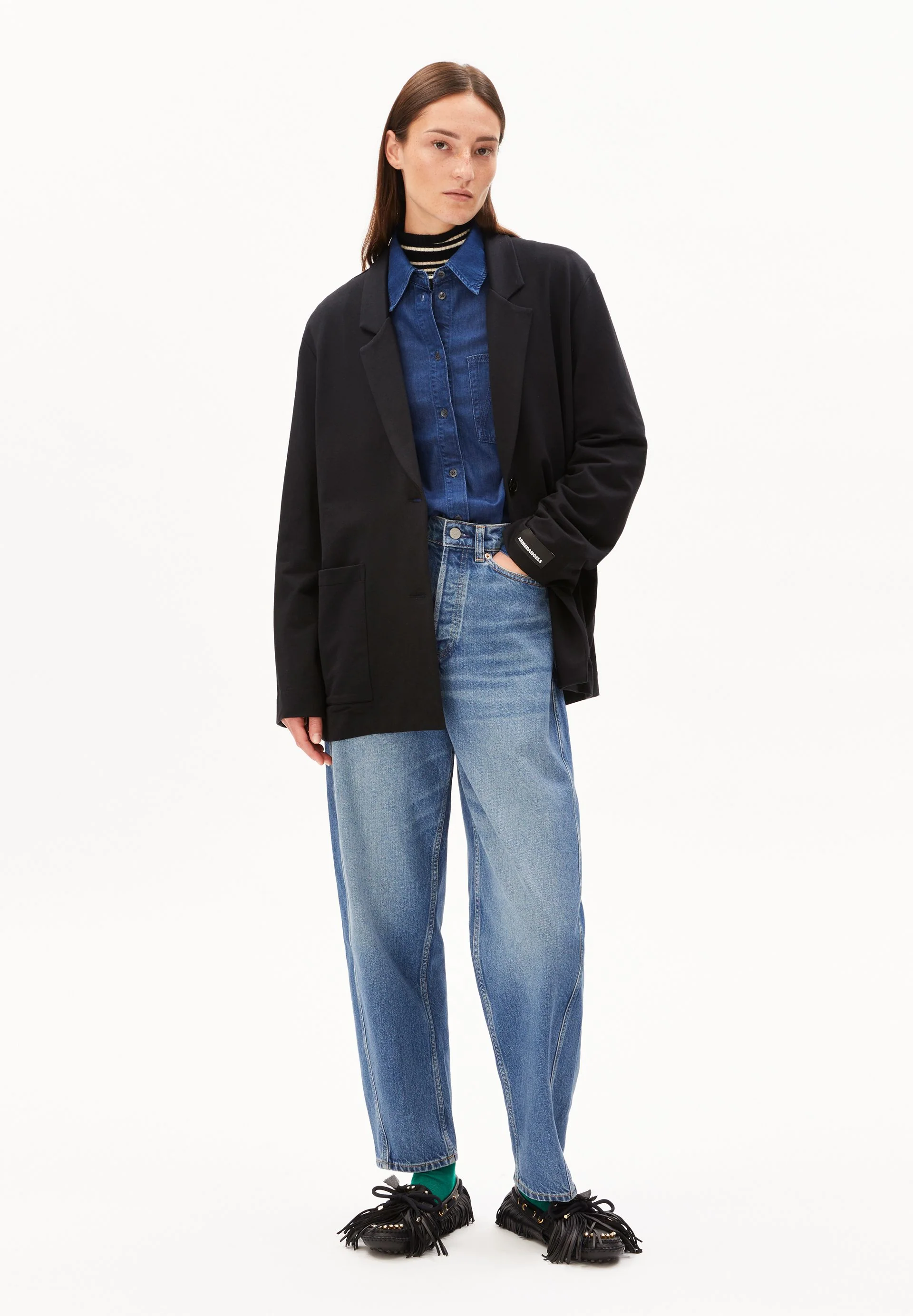 MARIAA FERNANDAA JERSEY BLAZER | black - Image 5
