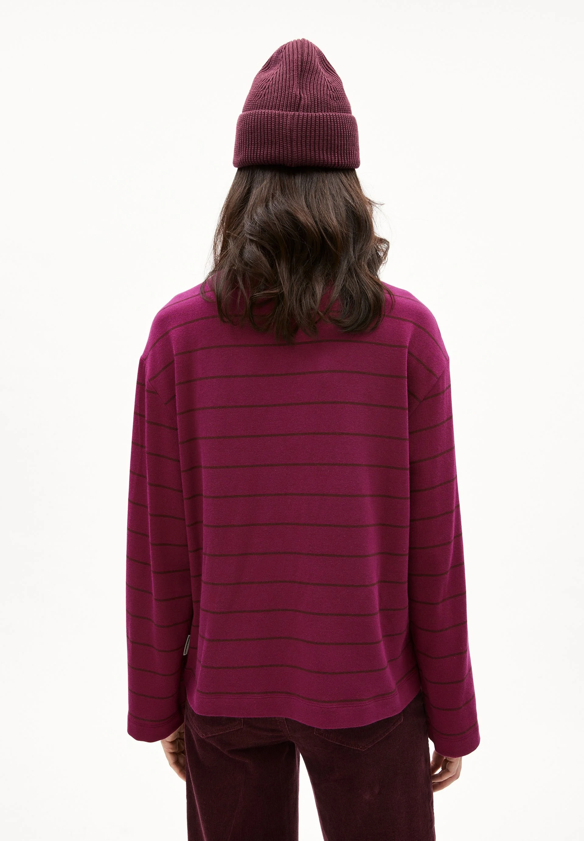 MARYNAA GESTREIFTES LANGARMSHIRT | cherry juice-cranberry juice - Image 2