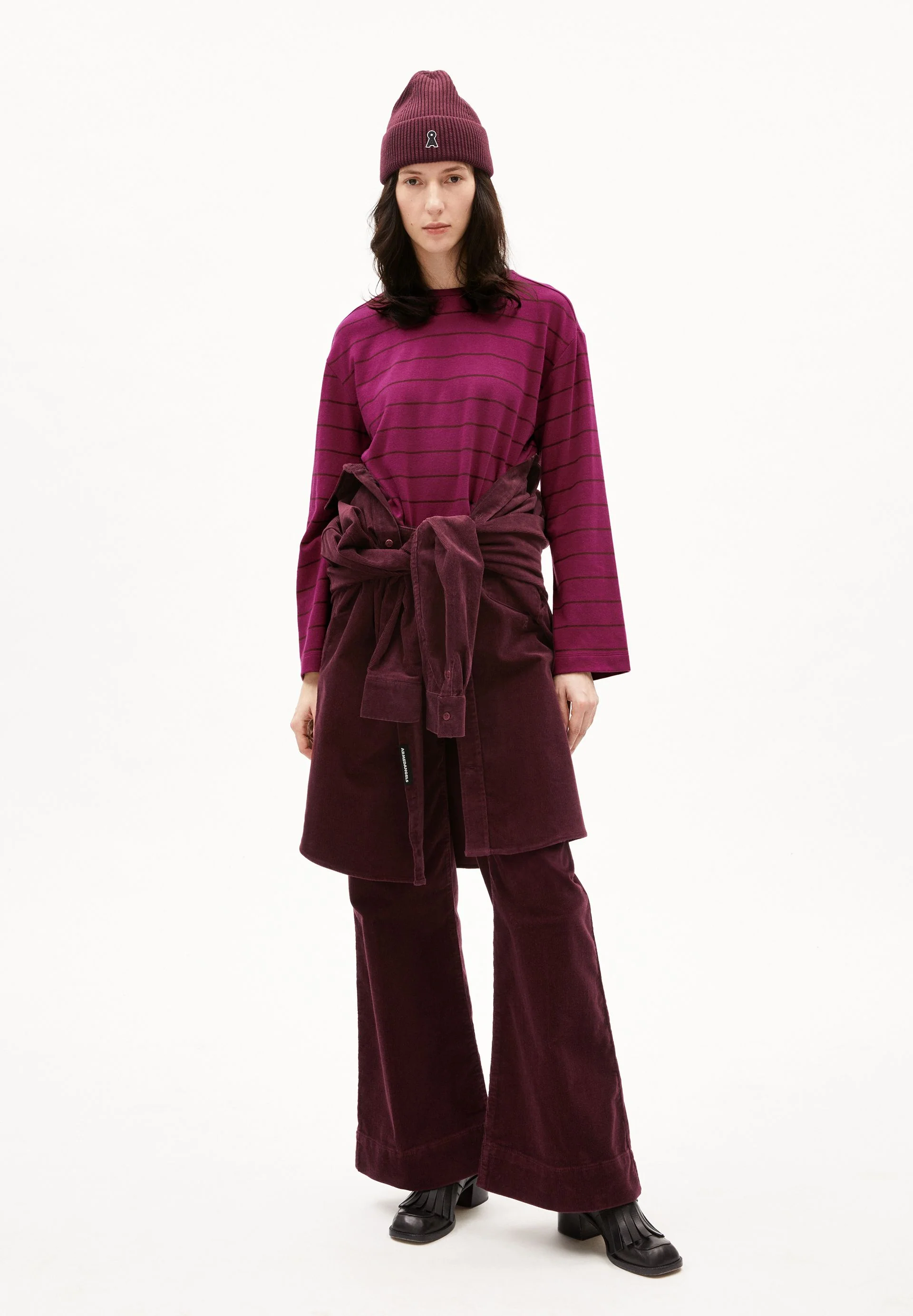 MARYNAA GESTREIFTES LANGARMSHIRT | cherry juice-cranberry juice - Image 5