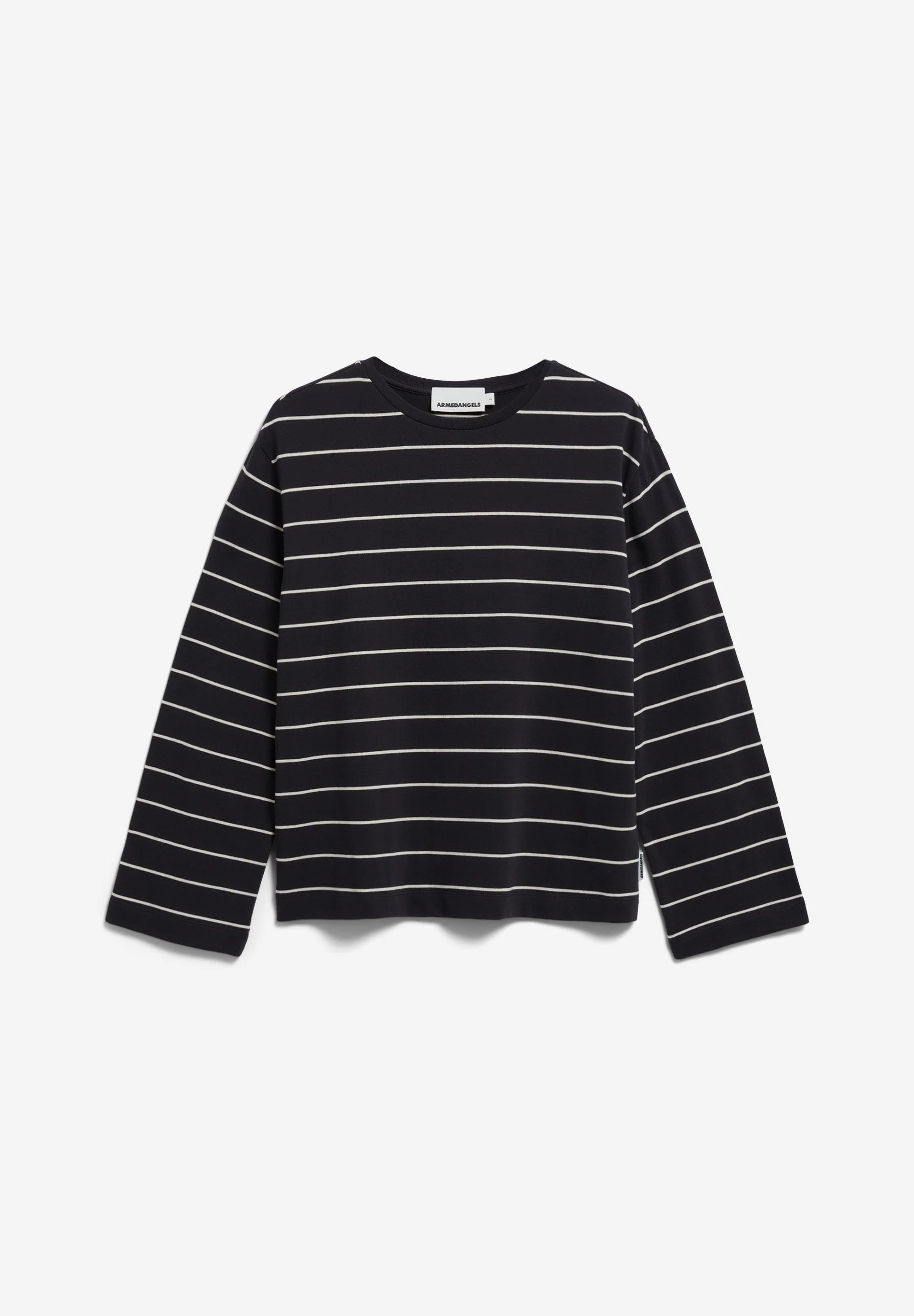 MARYNAA GESTREIFTES LANGARMSHIRT | dark steel-oatmilk - Image 6