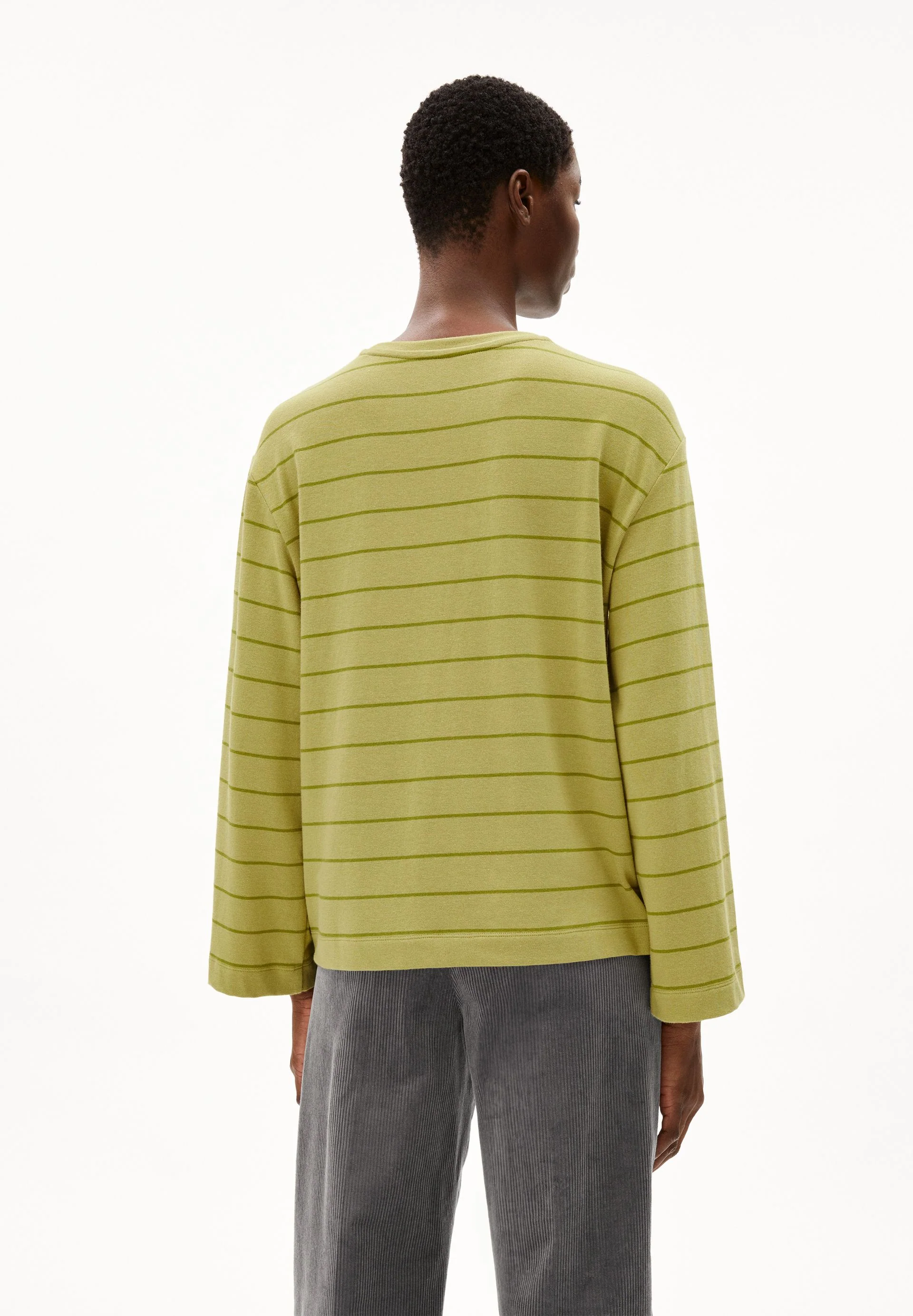 MARYNAA GESTREIFTES LANGARMSHIRT | new moss-dark moss - Image 2