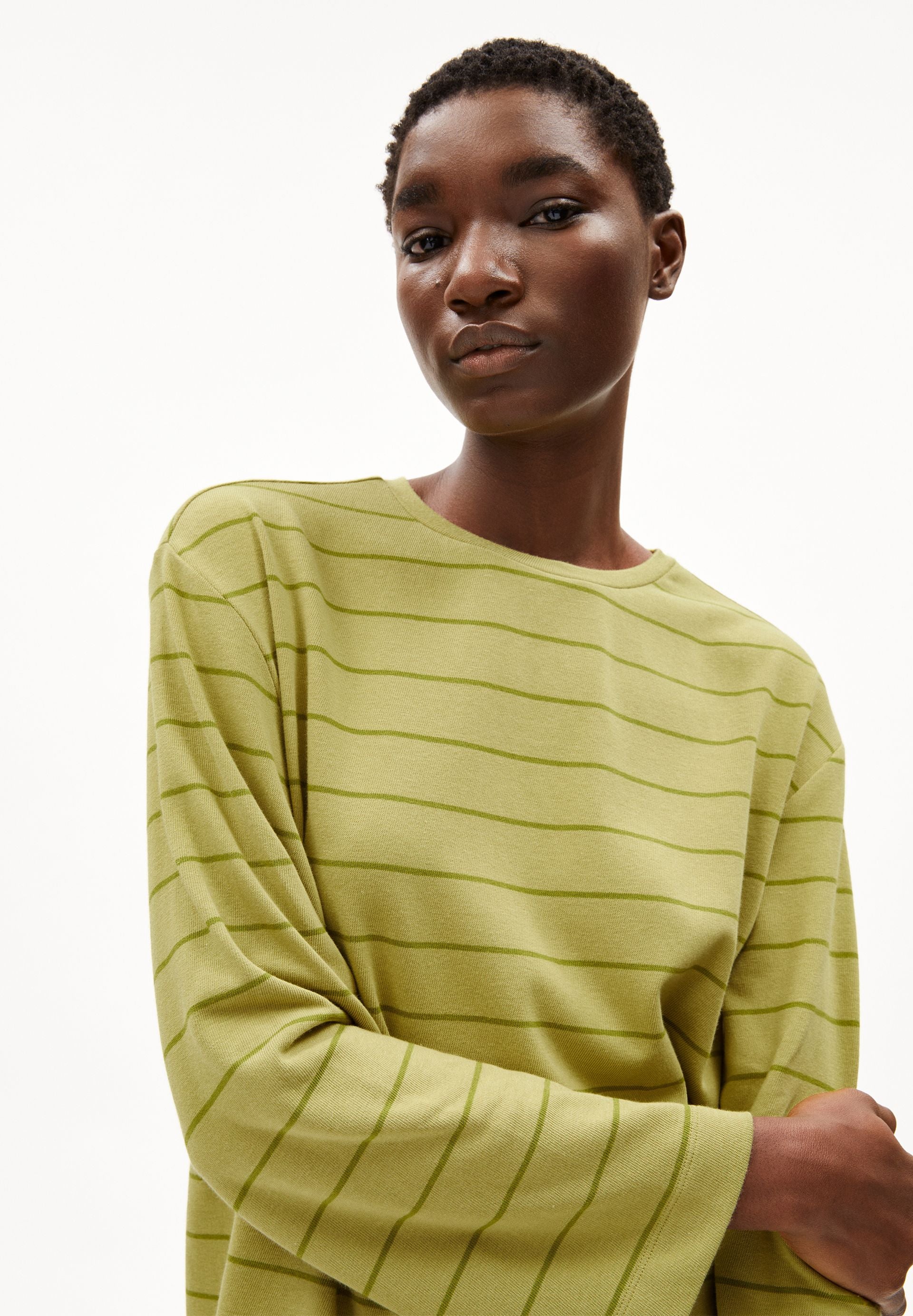 MARYNAA GESTREIFTES LANGARMSHIRT | new moss-dark moss - Image 3