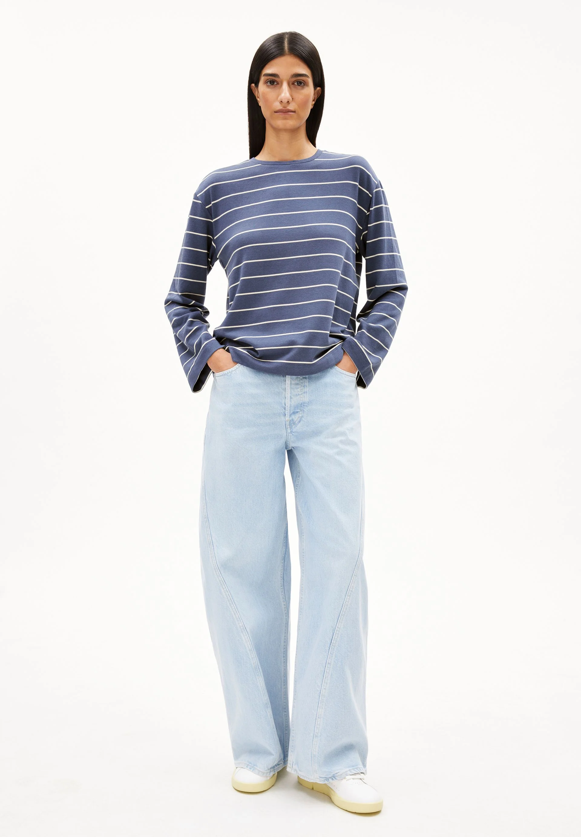 MARYNAA GESTREIFTES LANGARMSHIRT | nightshadow-oatmilk - Image 5