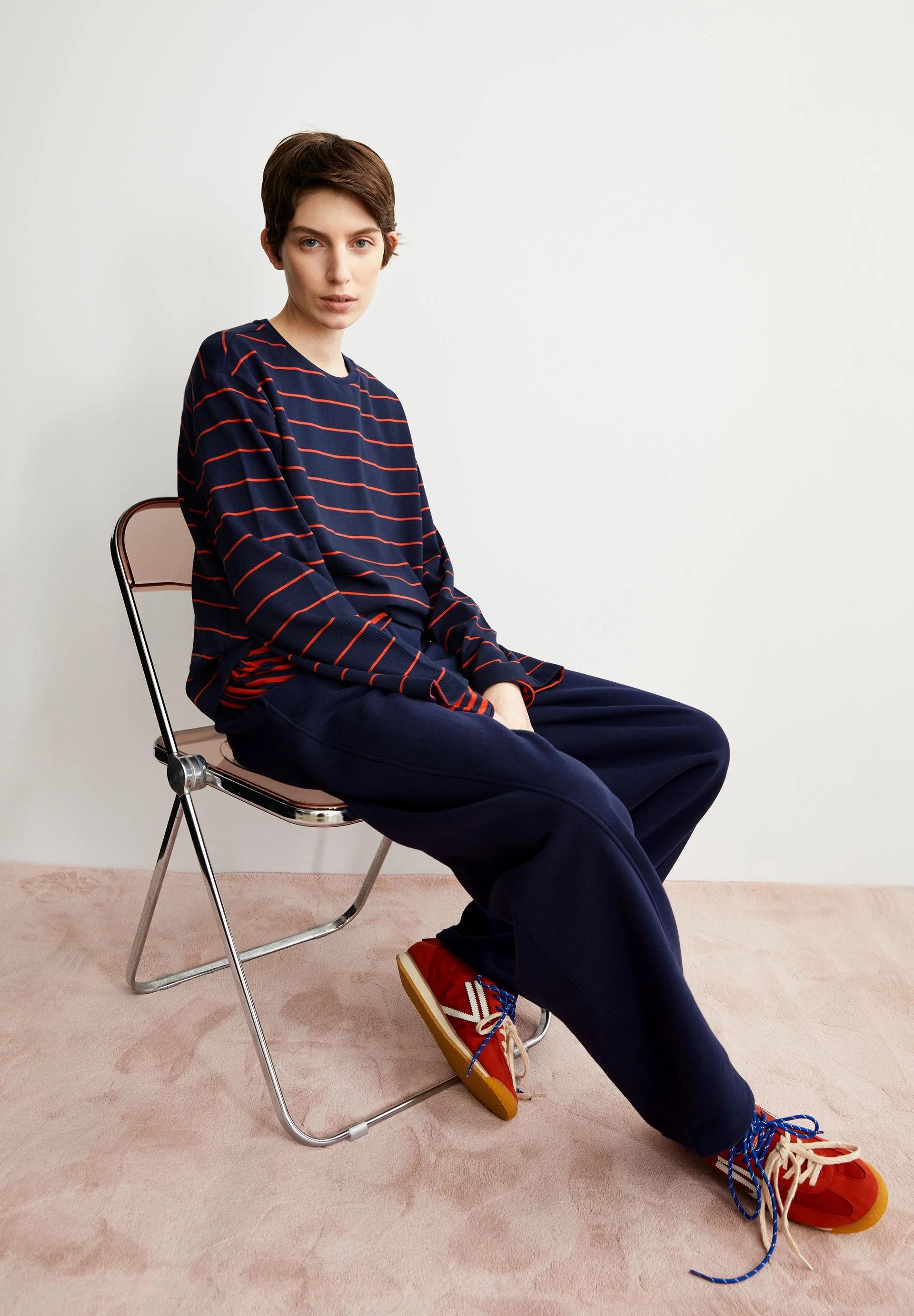 MARYNAA GESTREIFTES LANGARMSHIRT | tinted navy-candy apple - Image 4