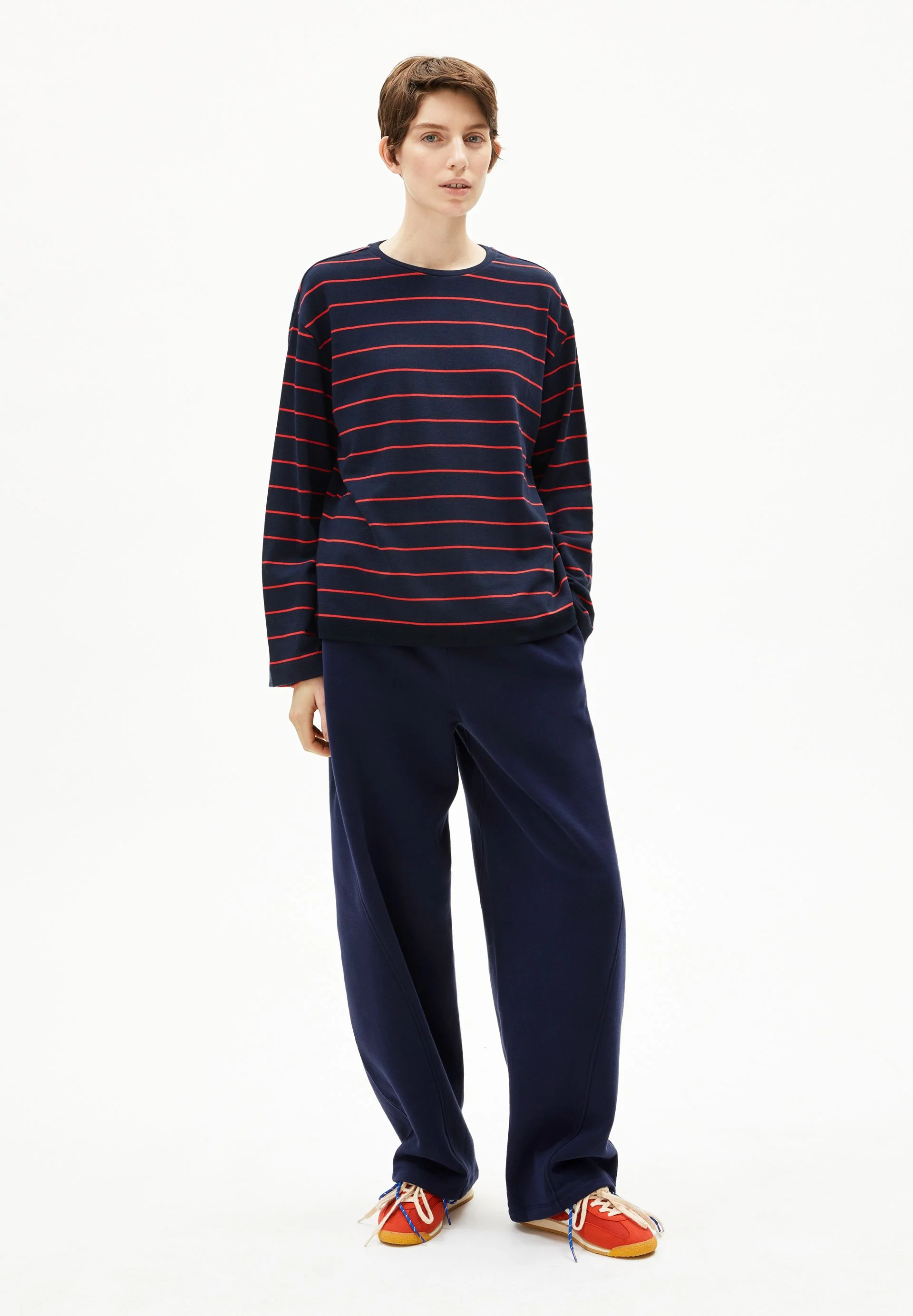 MARYNAA GESTREIFTES LANGARMSHIRT | tinted navy-candy apple - Image 5