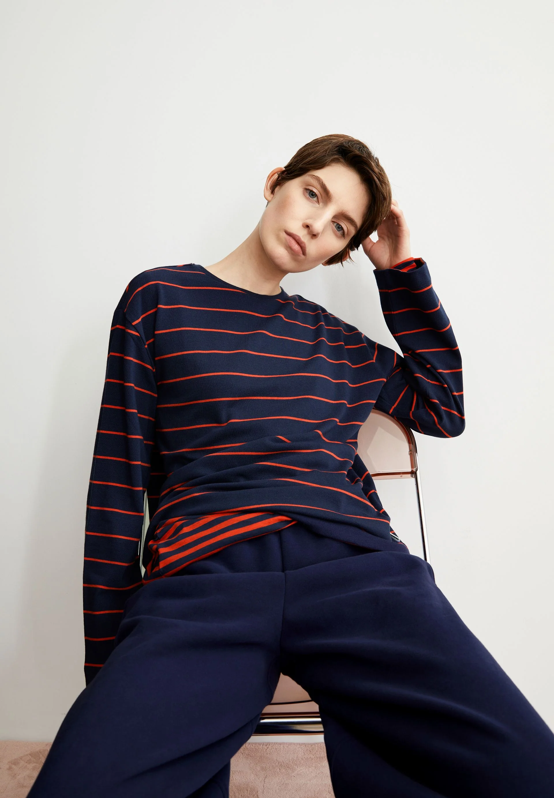 MARYNAA GESTREIFTES LANGARMSHIRT | tinted navy-candy apple - Image 6