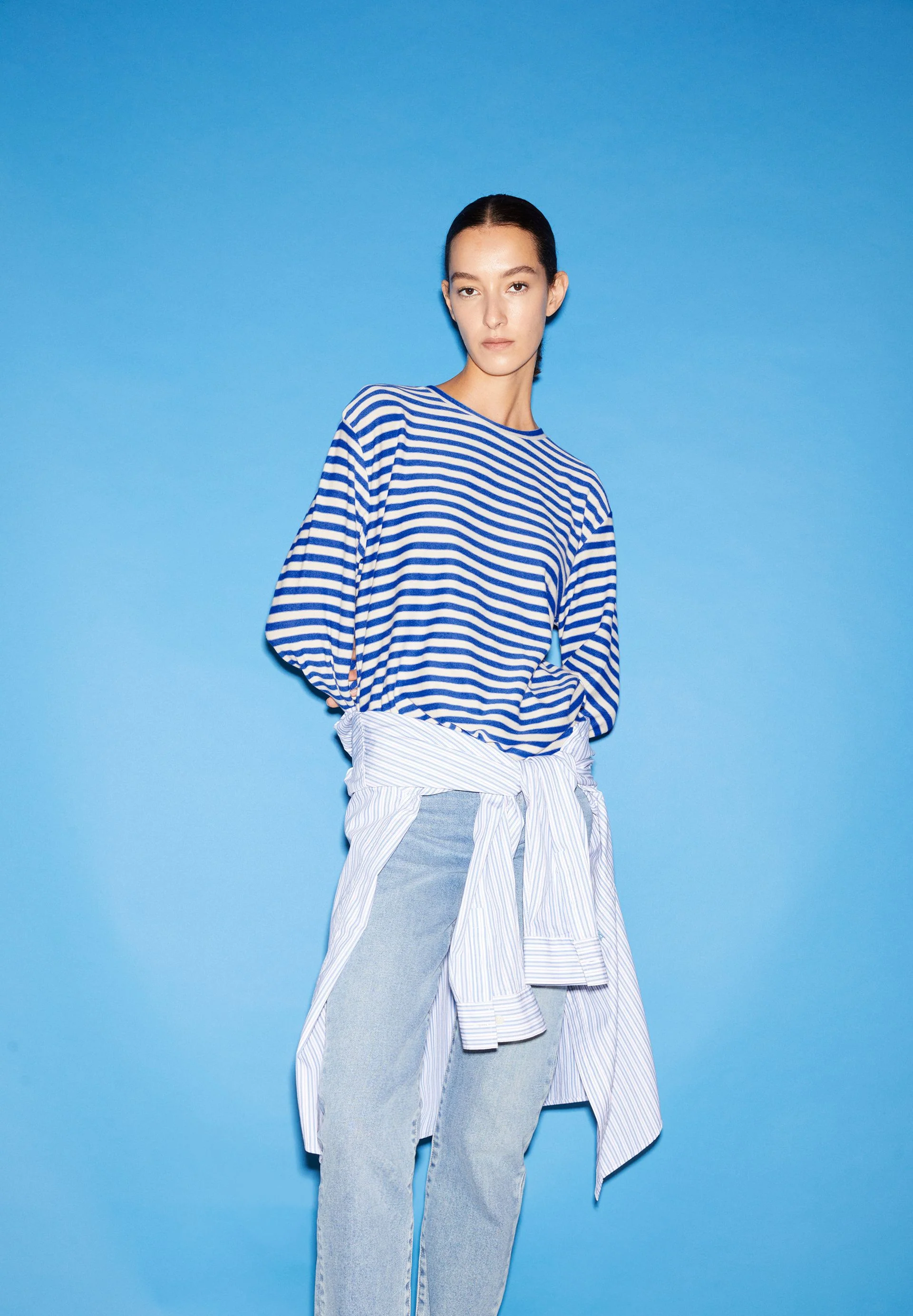 MARYNAA KNITTED STRIPE | warm blue-kitt - Image 4