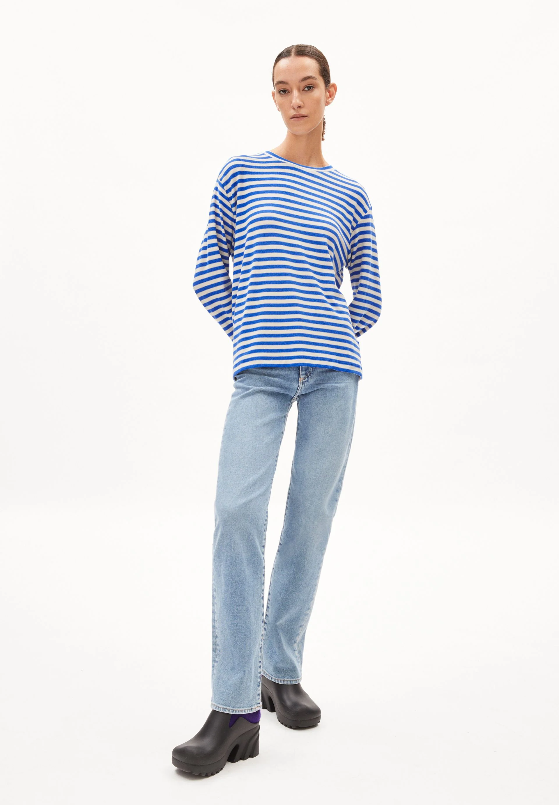 MARYNAA KNITTED STRIPE | warm blue-kitt - Image 5