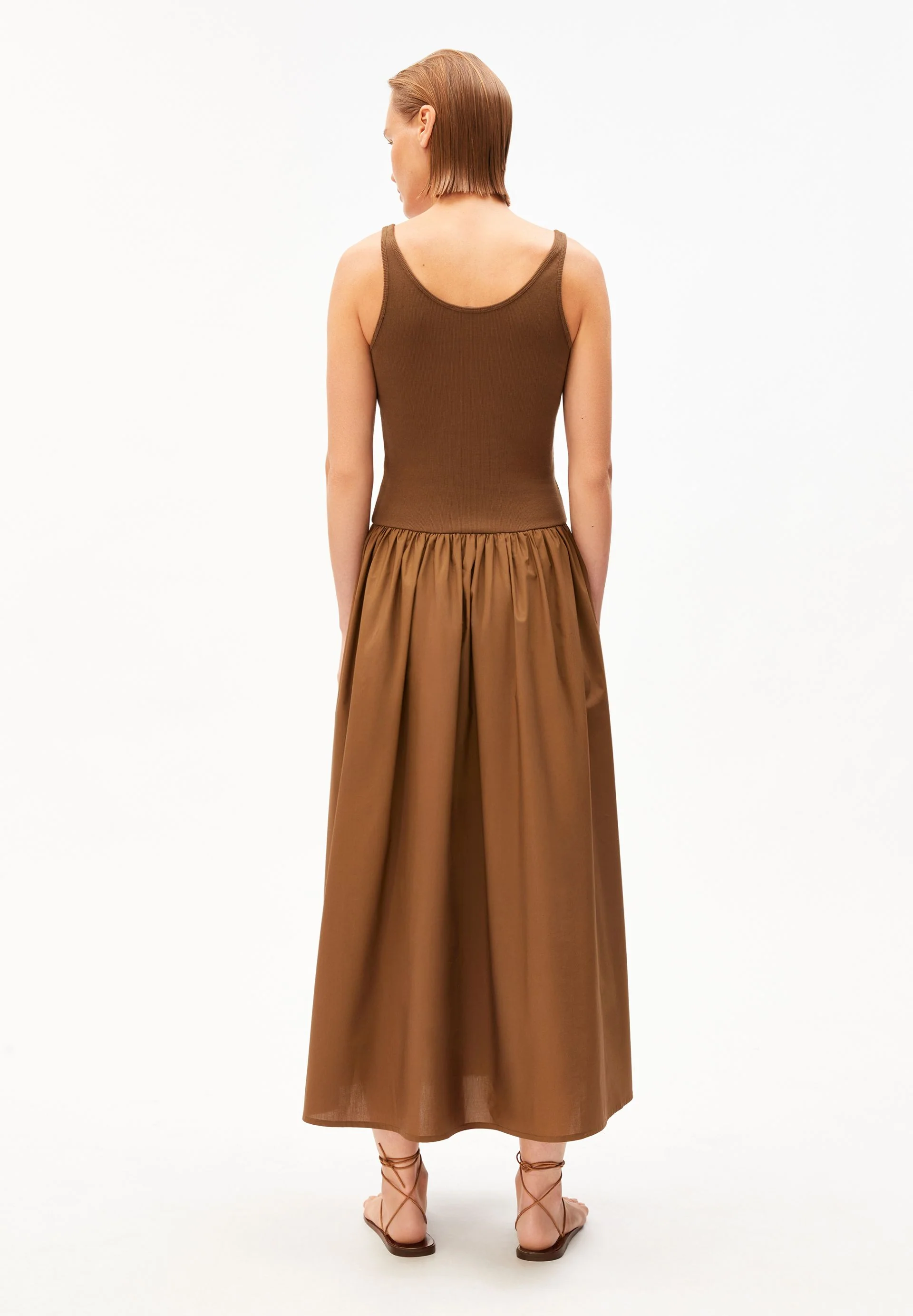 MATERIAL-MIX KLEID | dried palm-dried palm - Image 2
