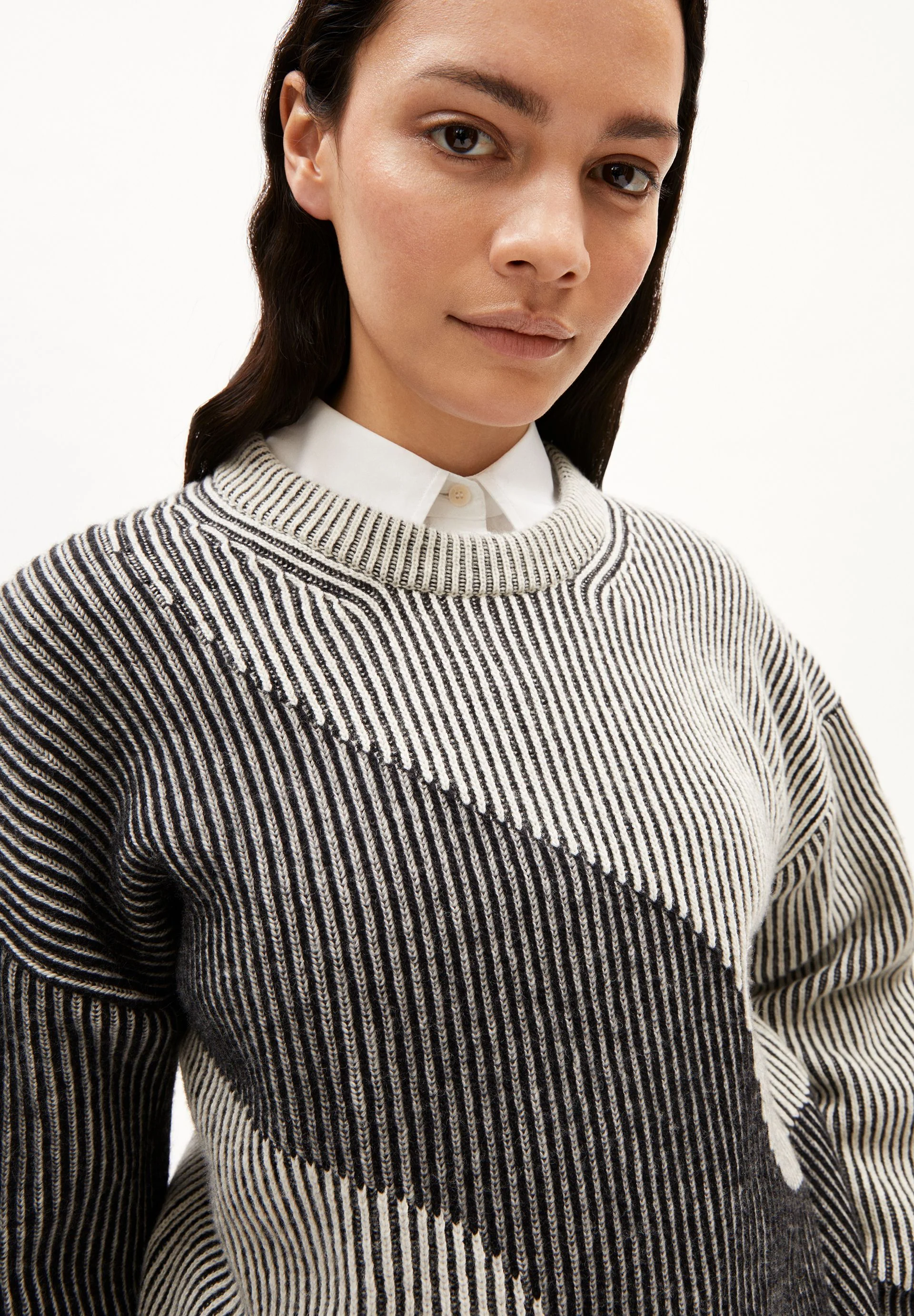 MAYRAA VANISE STRICKPULLOVER | black-off white - Image 3