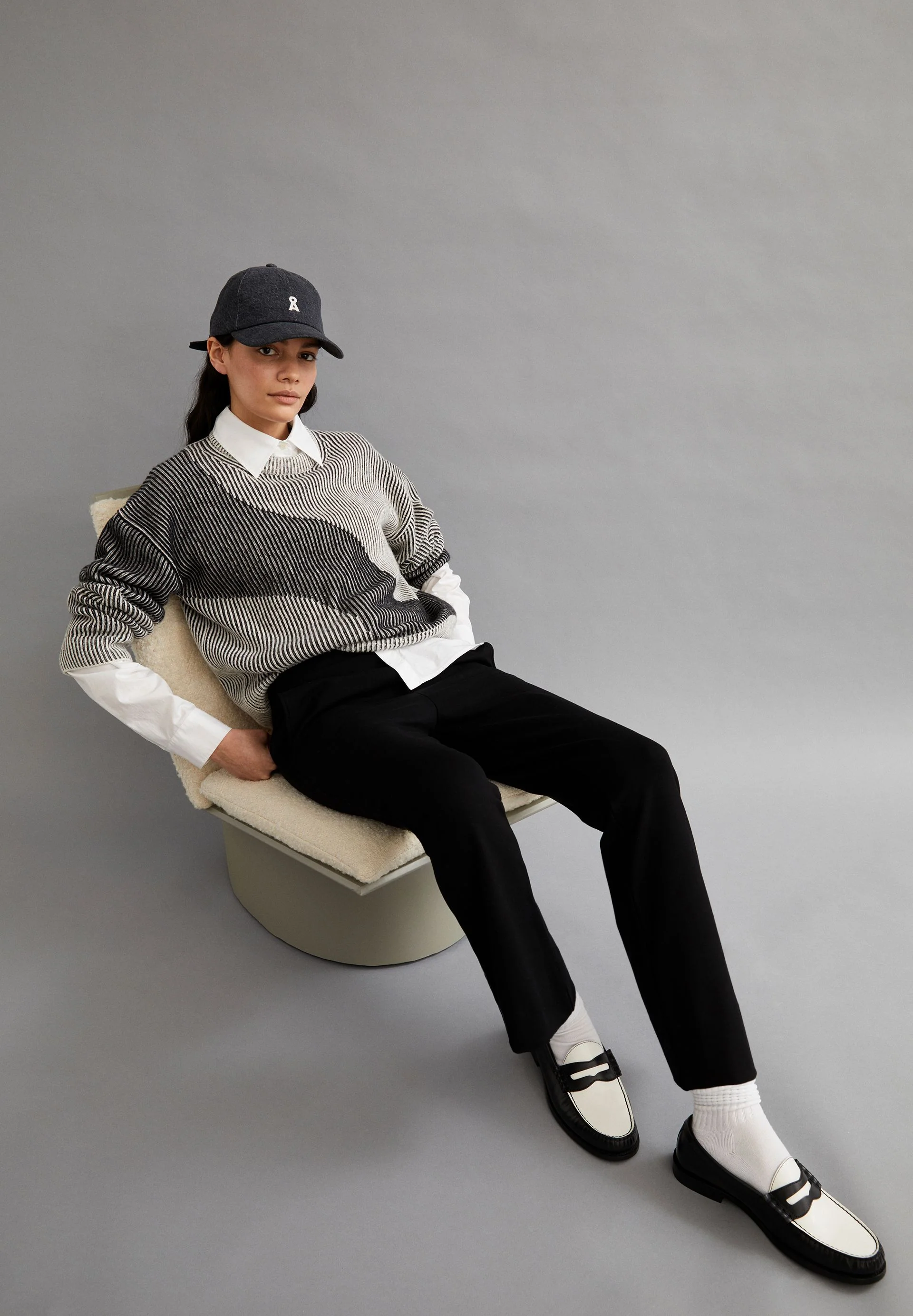 MAYRAA VANISE STRICKPULLOVER | black-off white - Image 4