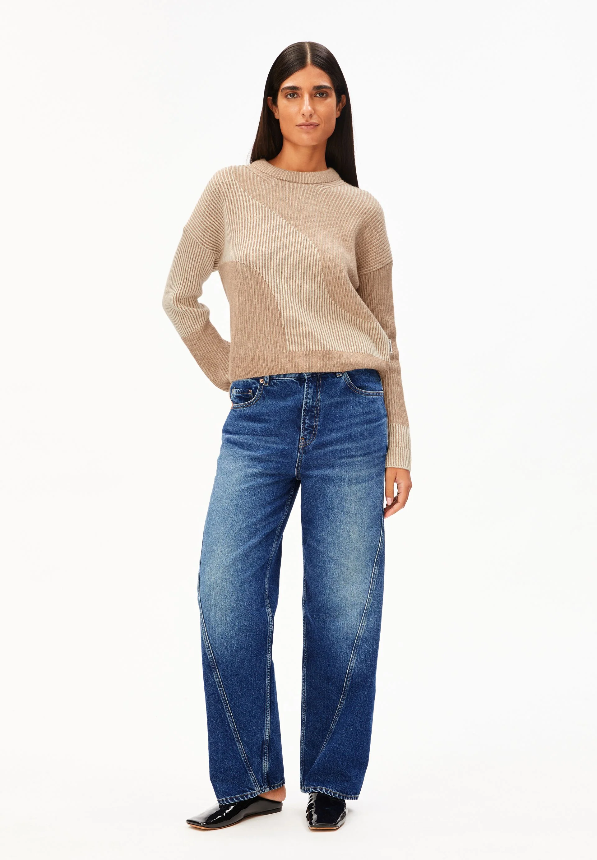 MAYRAA VANISE STRICKPULLOVER | camel melange-oatmilk - Image 5