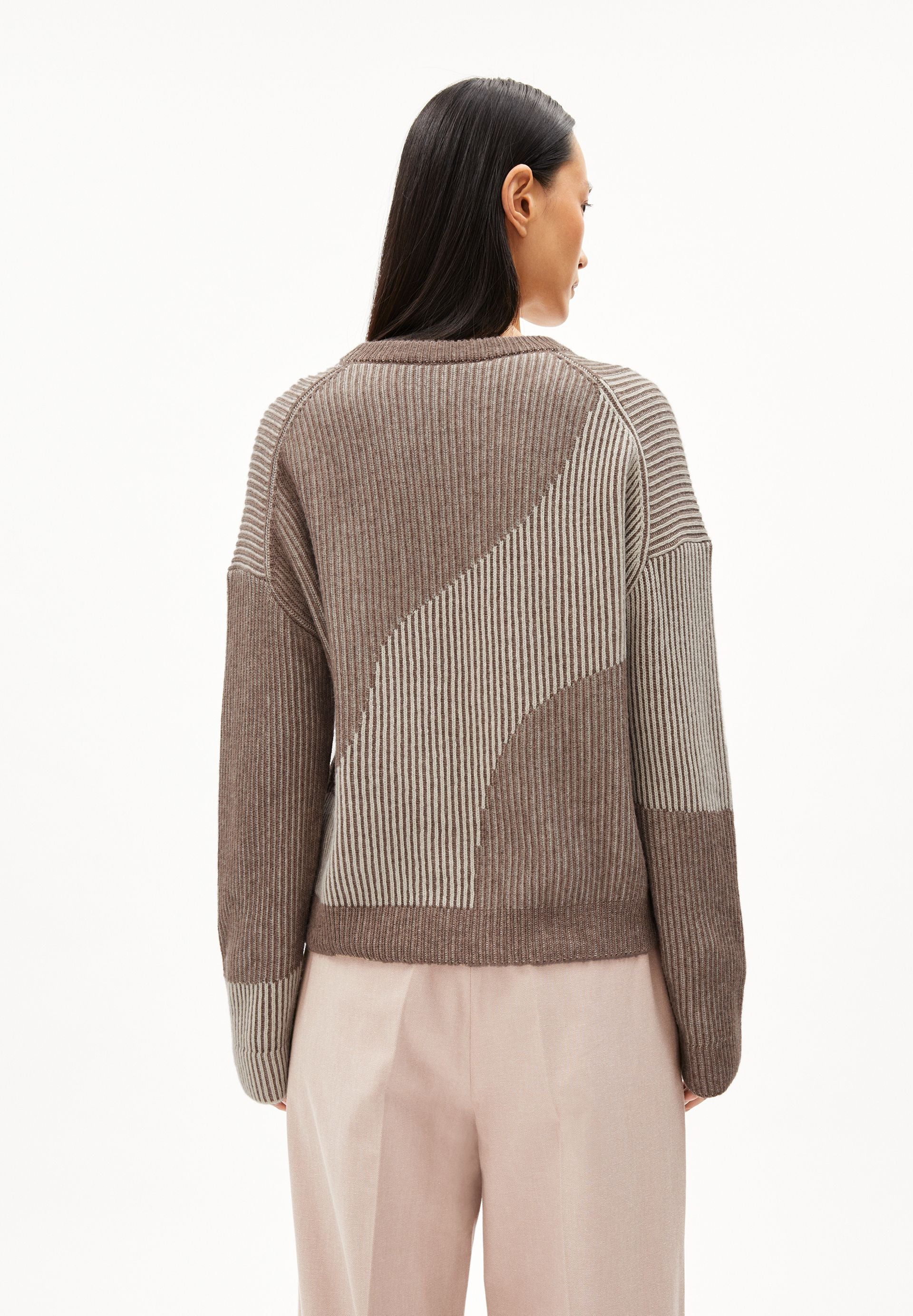 MAYRAA VANISE STRICKPULLOVER | cinnamon dust melange-oatmilk - Image 2