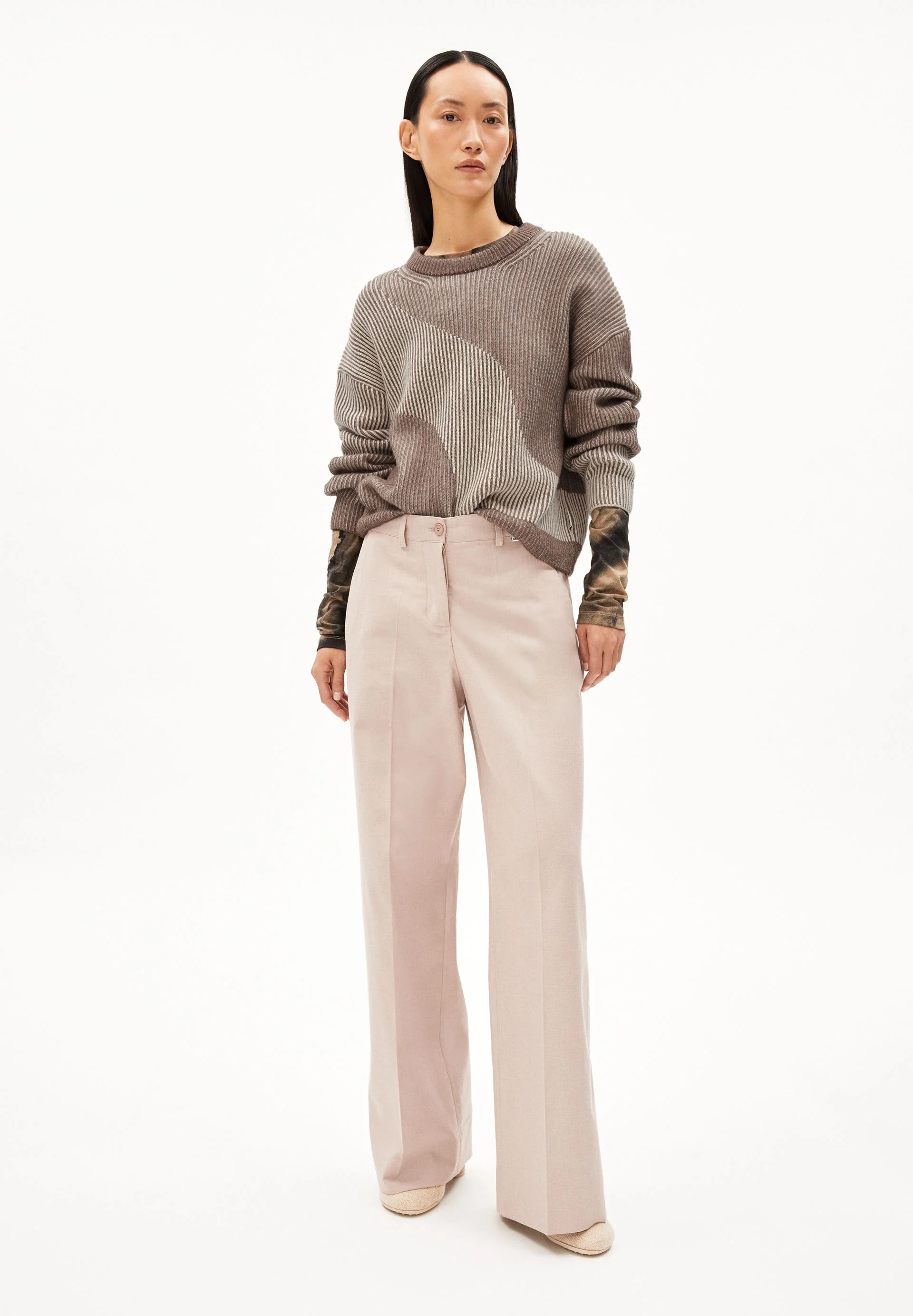 MAYRAA VANISE STRICKPULLOVER | cinnamon dust melange-oatmilk - Image 5