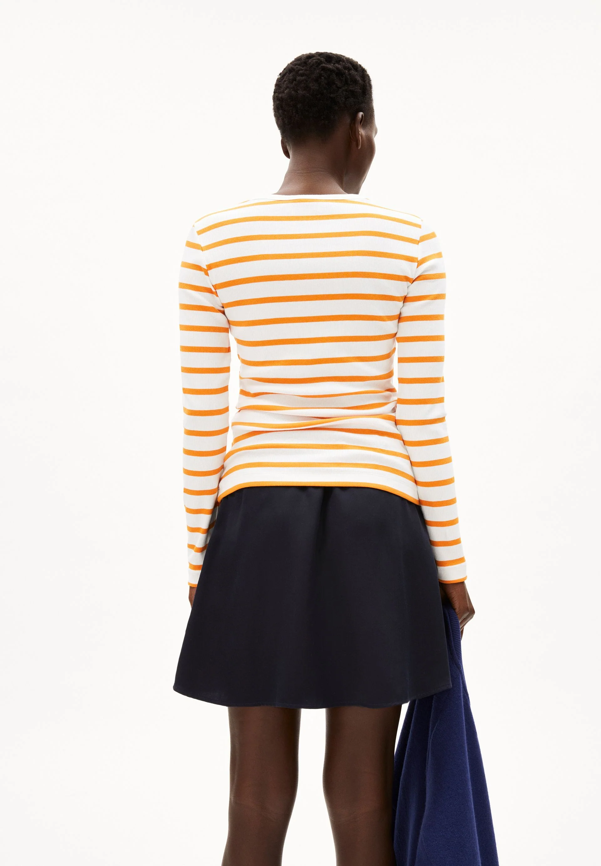 MAYWAA STRIPES | white-light tangerine - Image 2