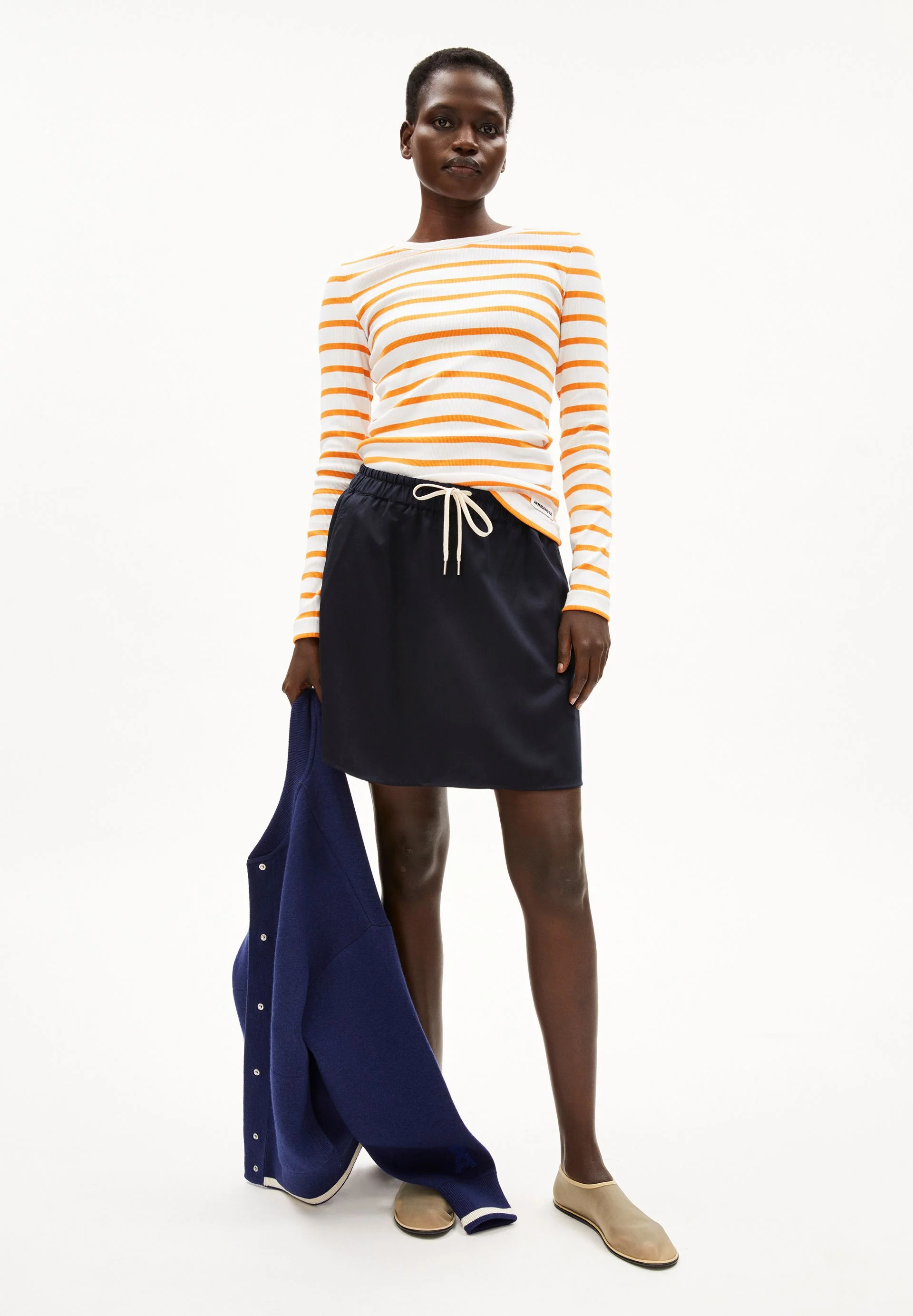 MAYWAA STRIPES | white-light tangerine - Image 5