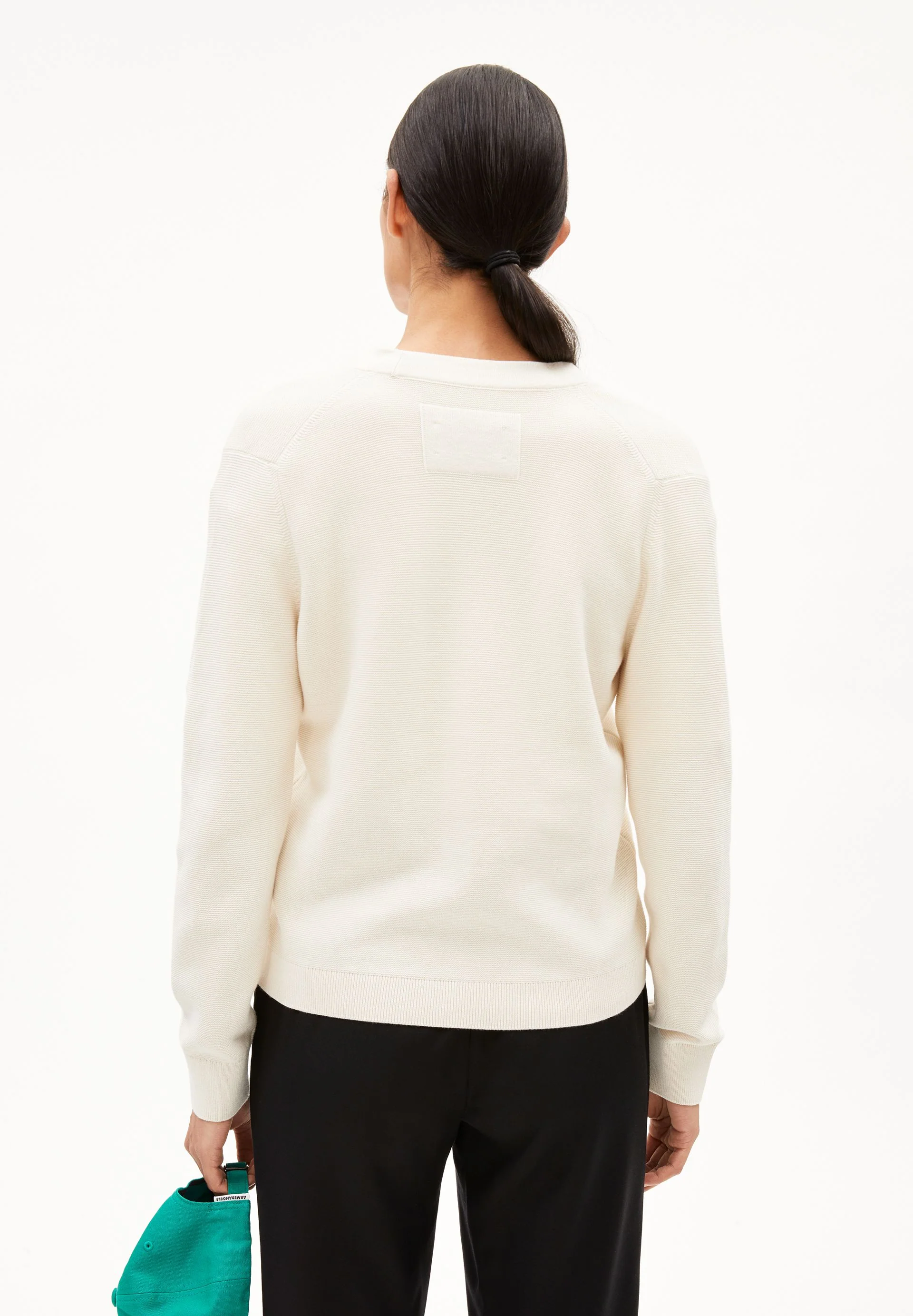 MENAAL LINKS LINKS STRICKJACKE | oatmilk - Image 2