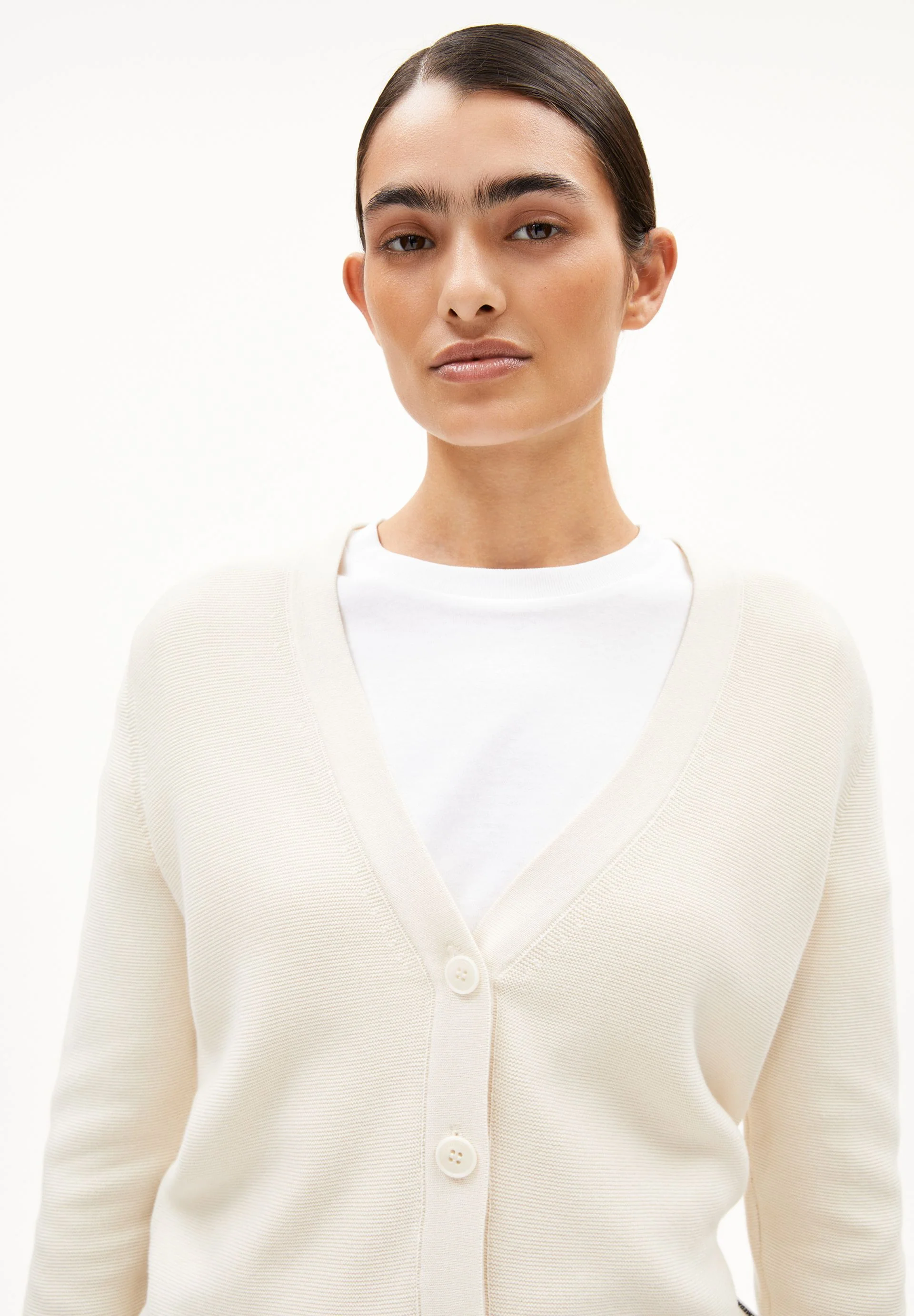 MENAAL LINKS LINKS STRICKJACKE | oatmilk - Image 3