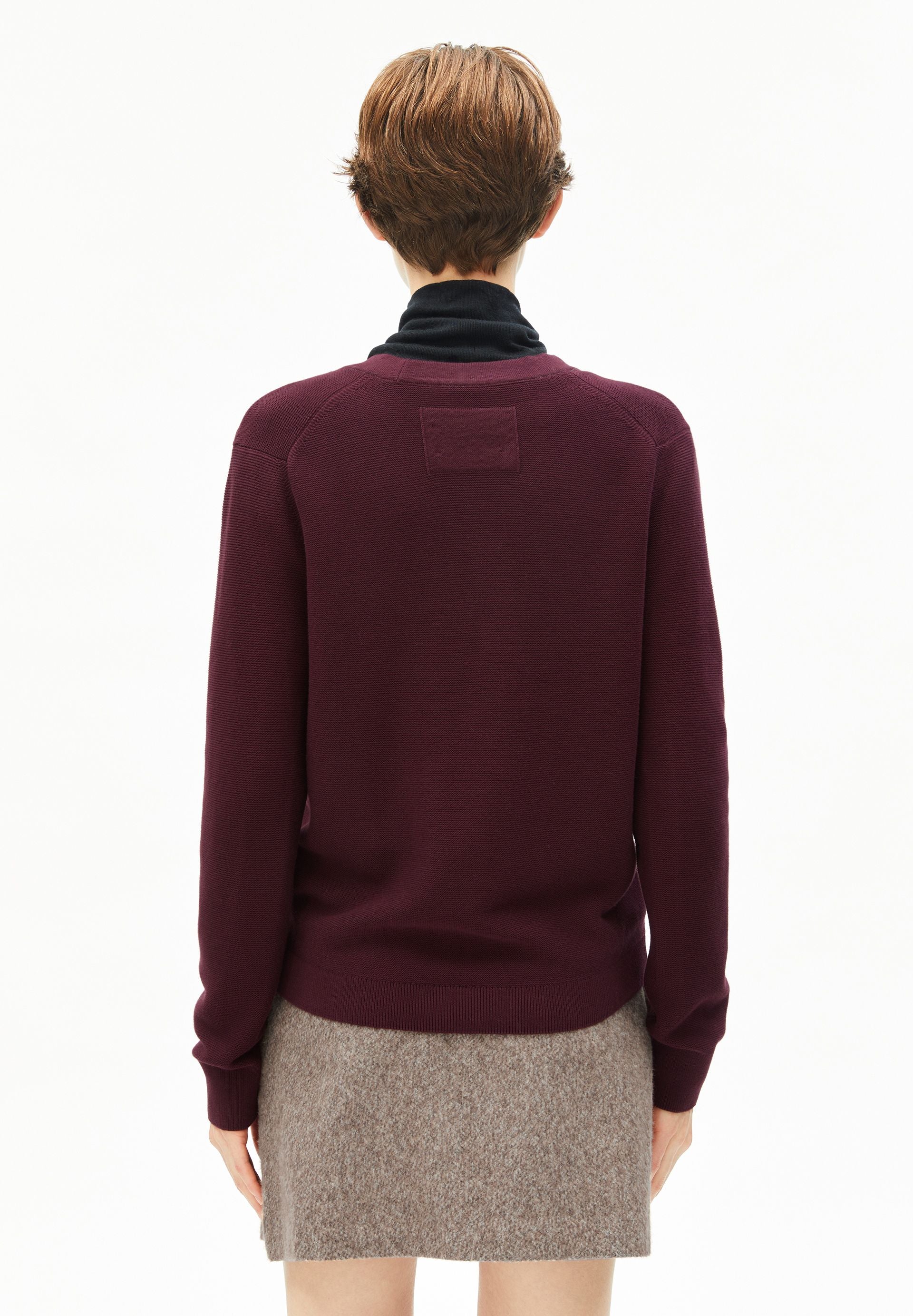 MENAAL LINKS LINKS STRICKJACKE | dark cranberry - Image 2