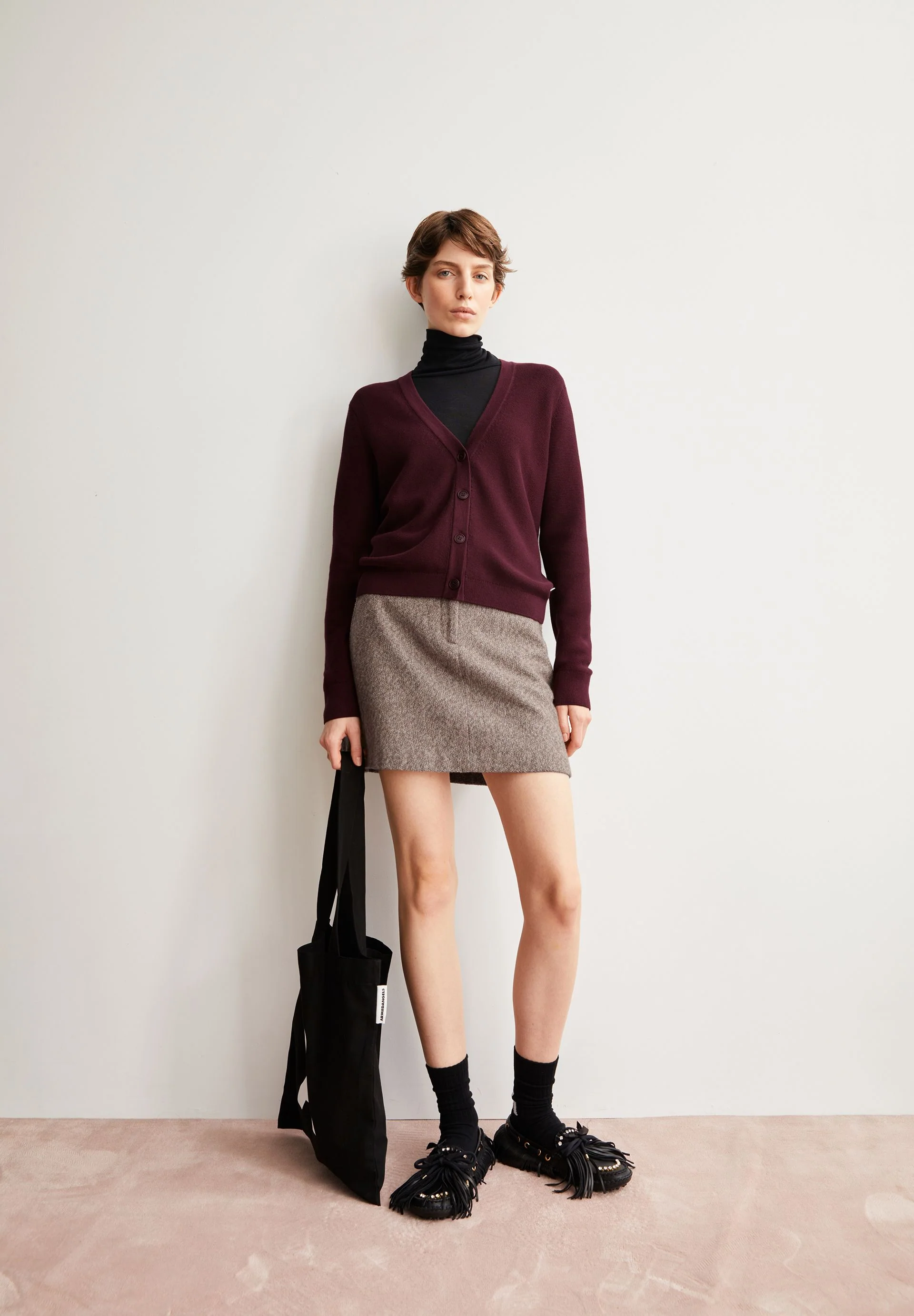 MENAAL LINKS LINKS STRICKJACKE | dark cranberry - Image 4
