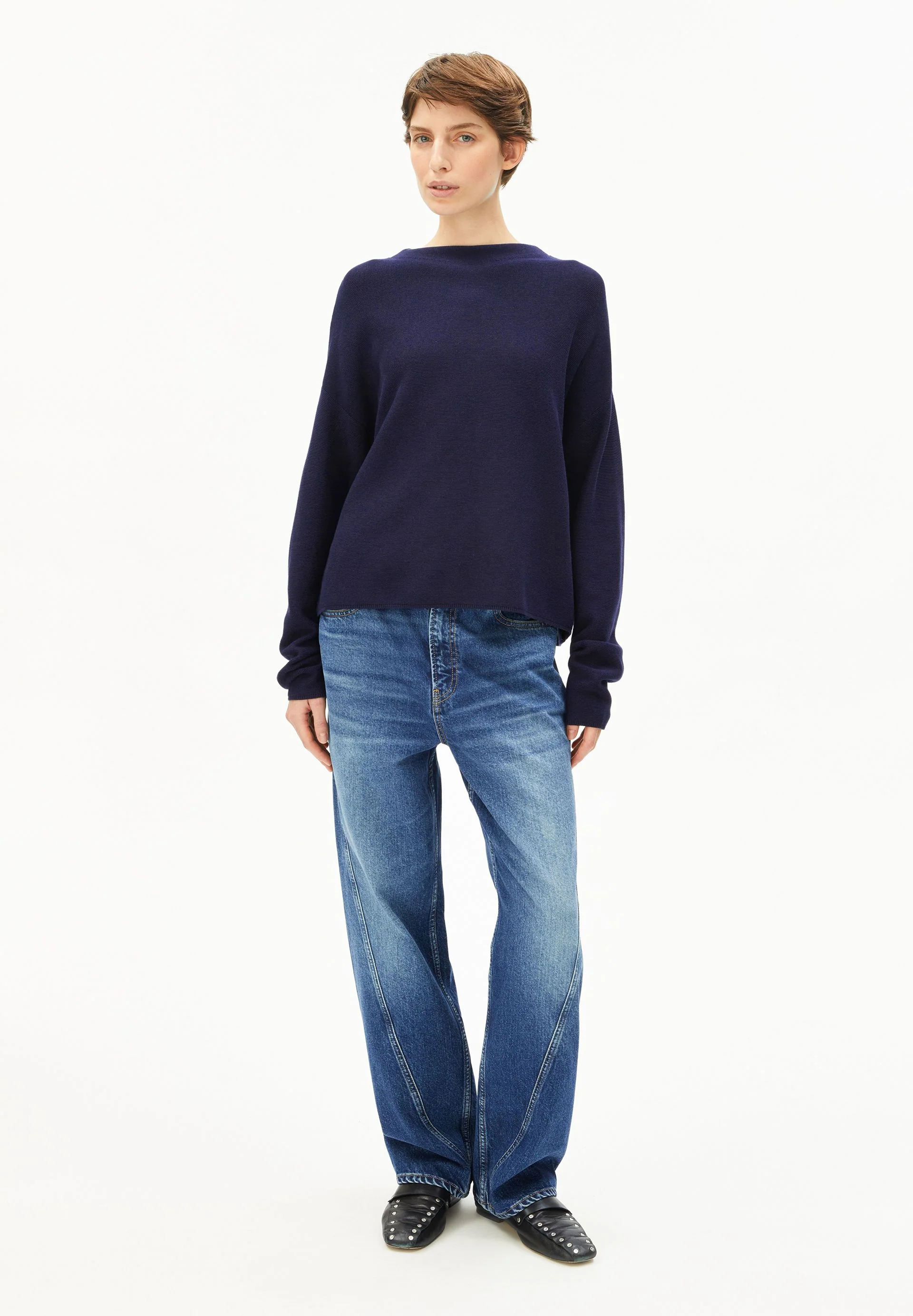 MERINAA STRICKPULLOVER | tinted navy - Image 5