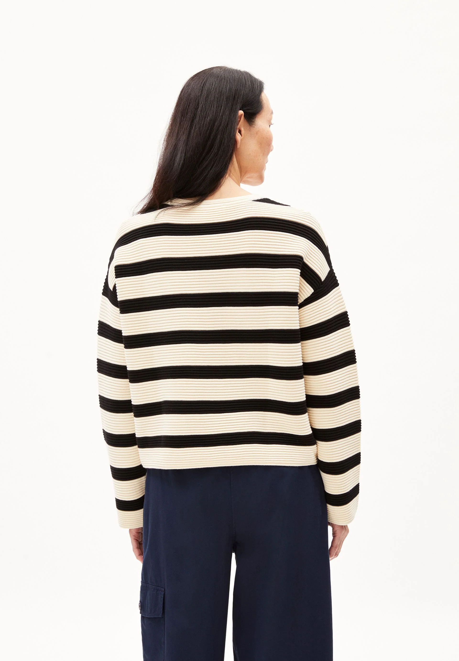 MERINAA STRIPED | oatmilk-black - Image 2