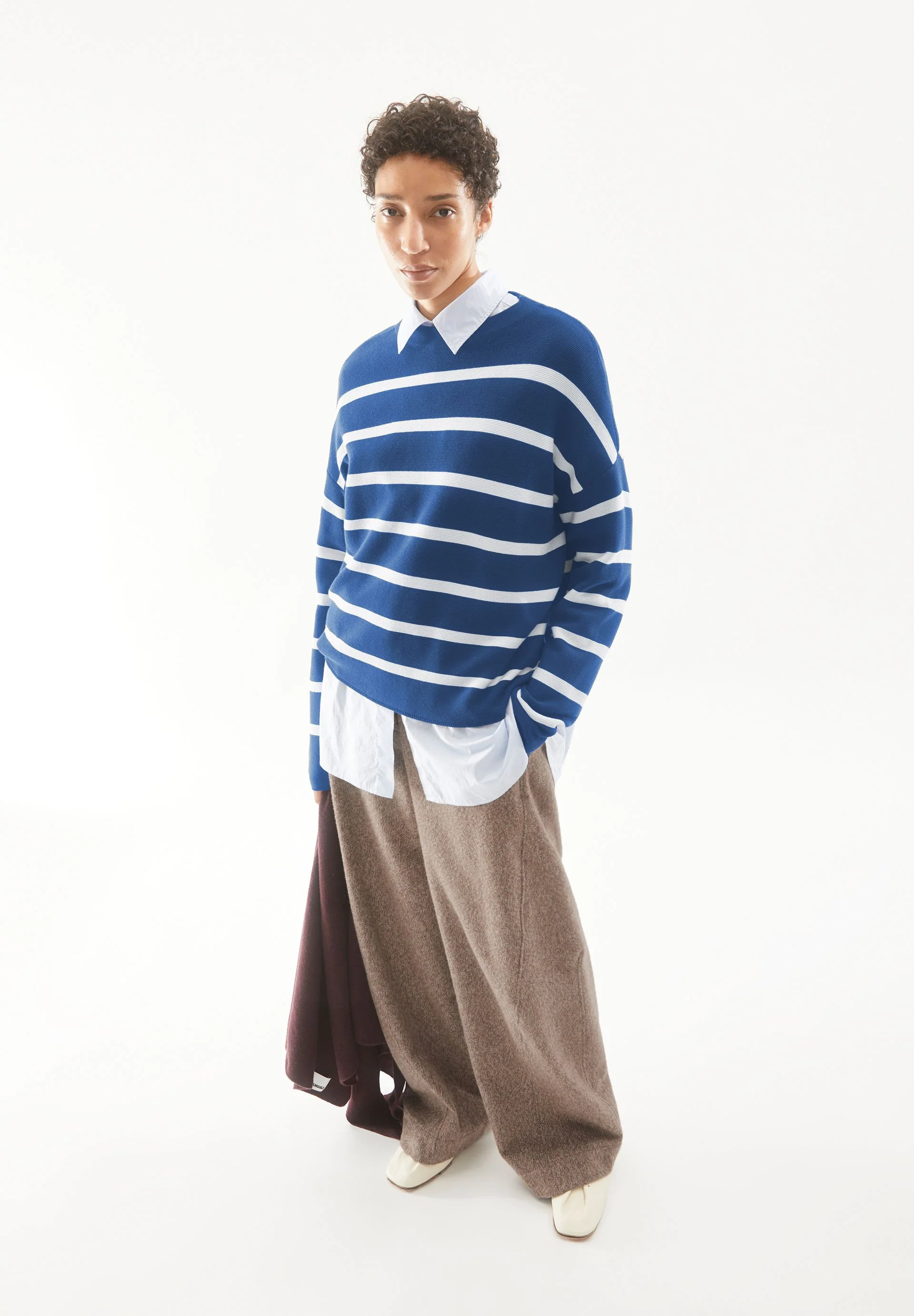 MERINAA STRIPES STRICKPULLOVER | dark morning-oatmilk - Image 4