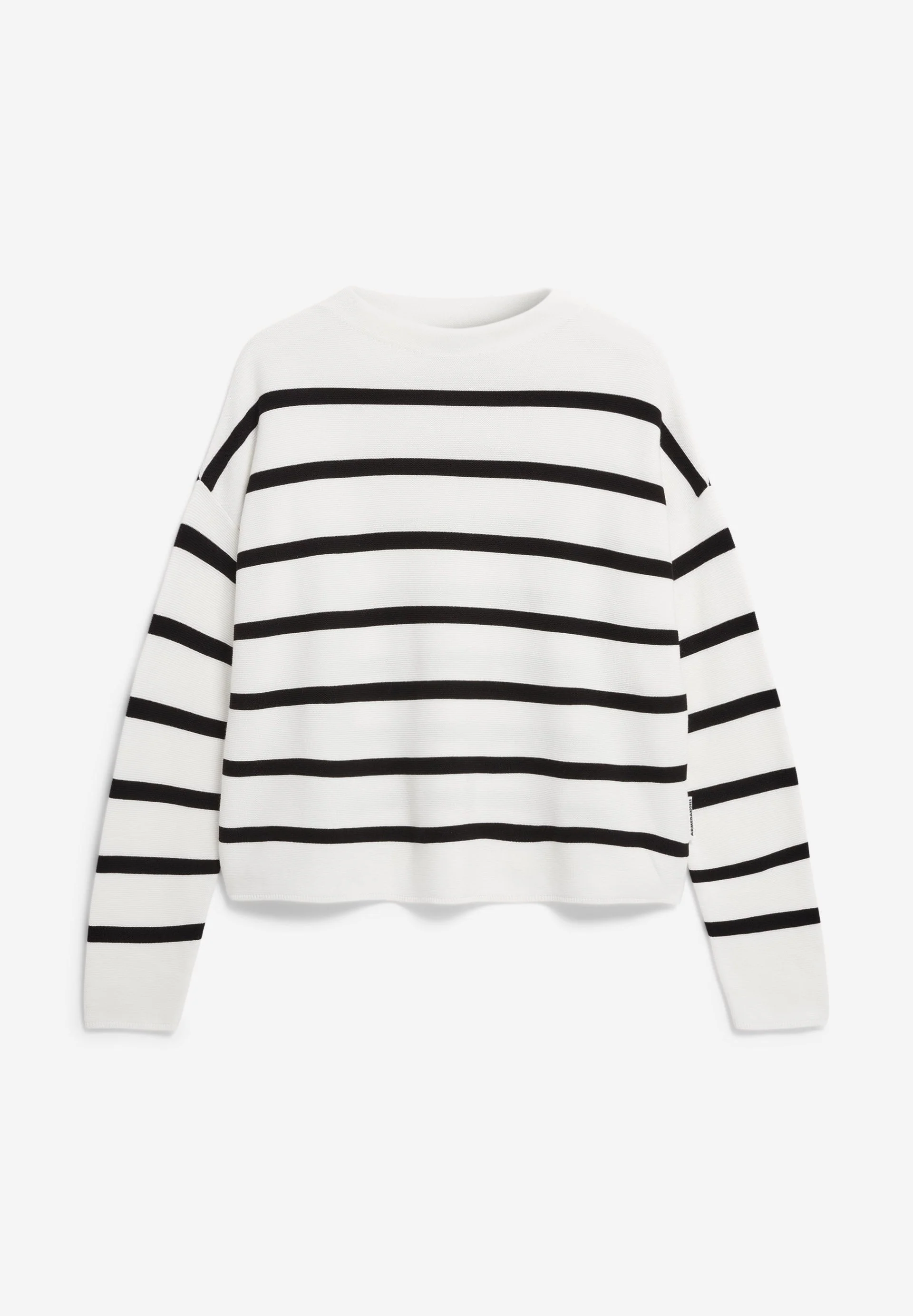 MERINAA STRIPES STRICKPULLOVER | light oatmilk-black - Image 6