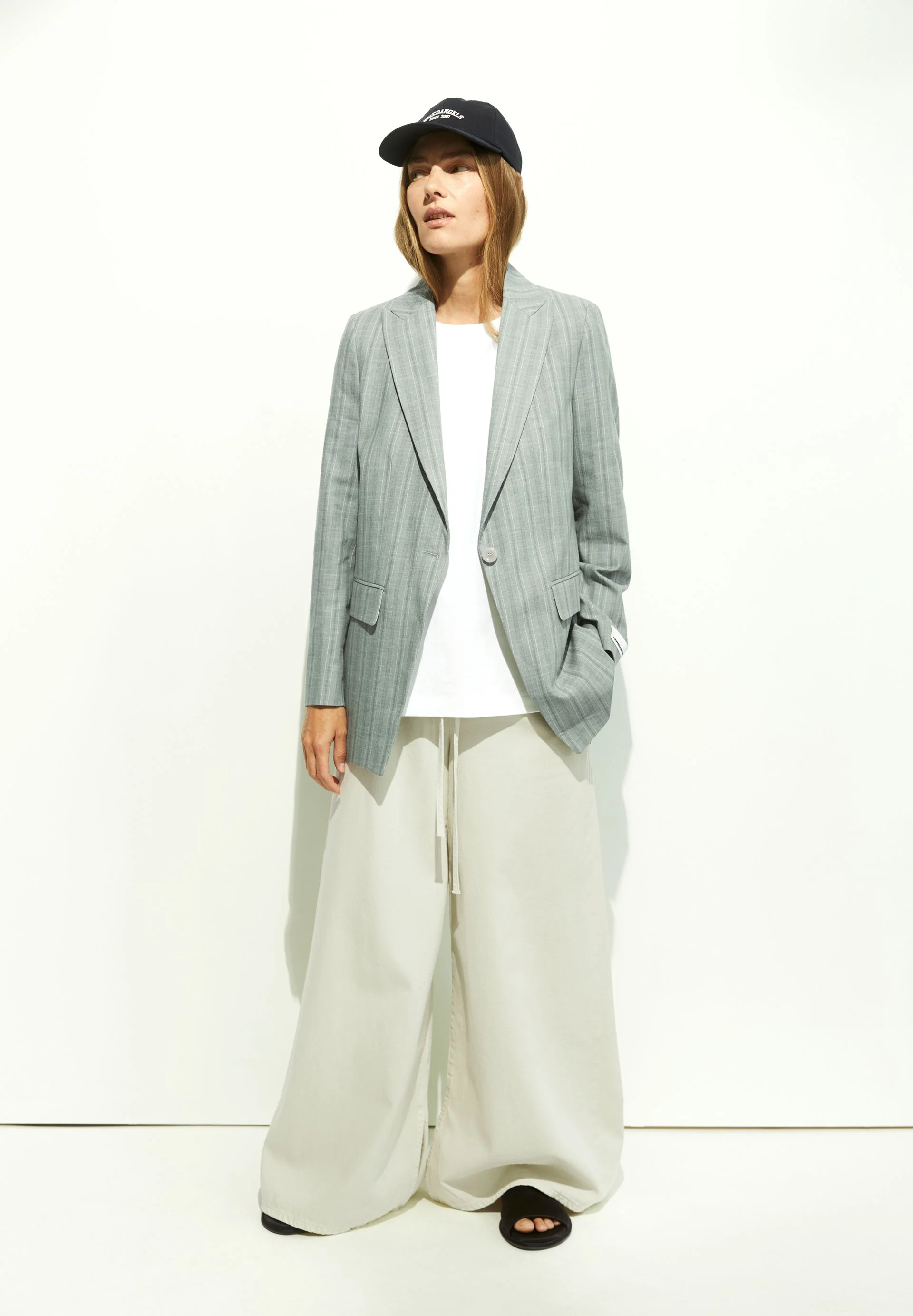 GESTREIFTER MIKULAA BLAZER | seagreen-light oatmilk - Image 4