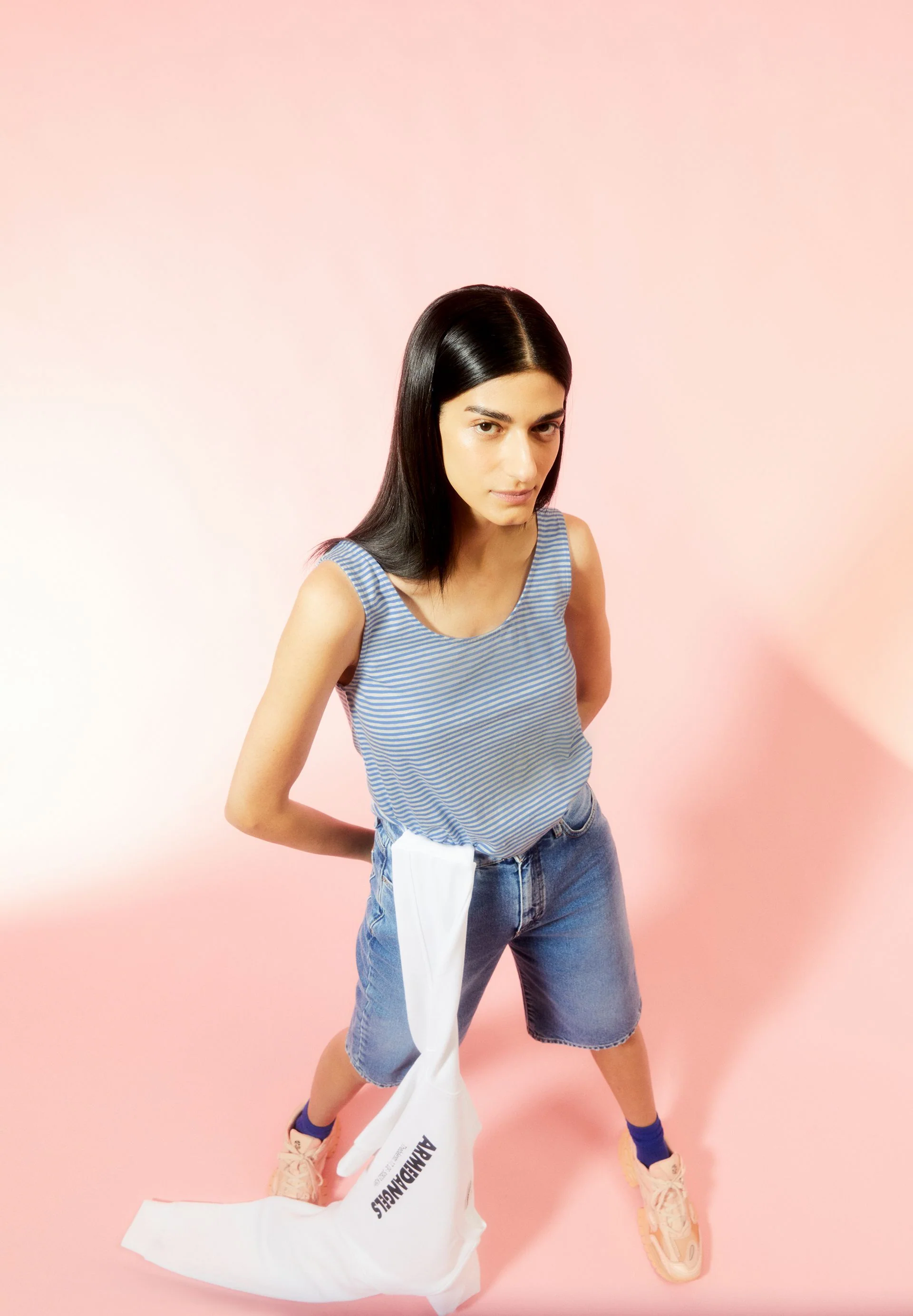 MINAAMI LITA TOP | blue bloom-oatmilk - Image 4