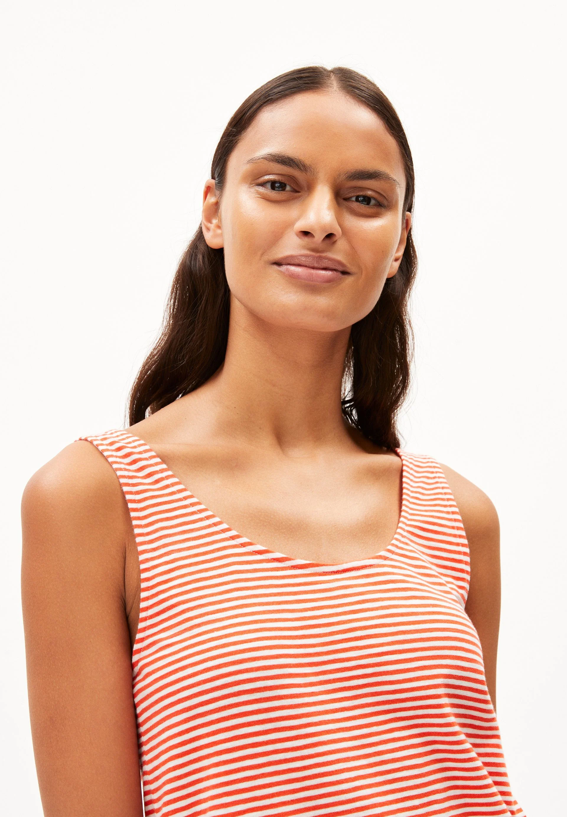 MINAAMI LITA TOP | poppy red-oatmilk - Image 3