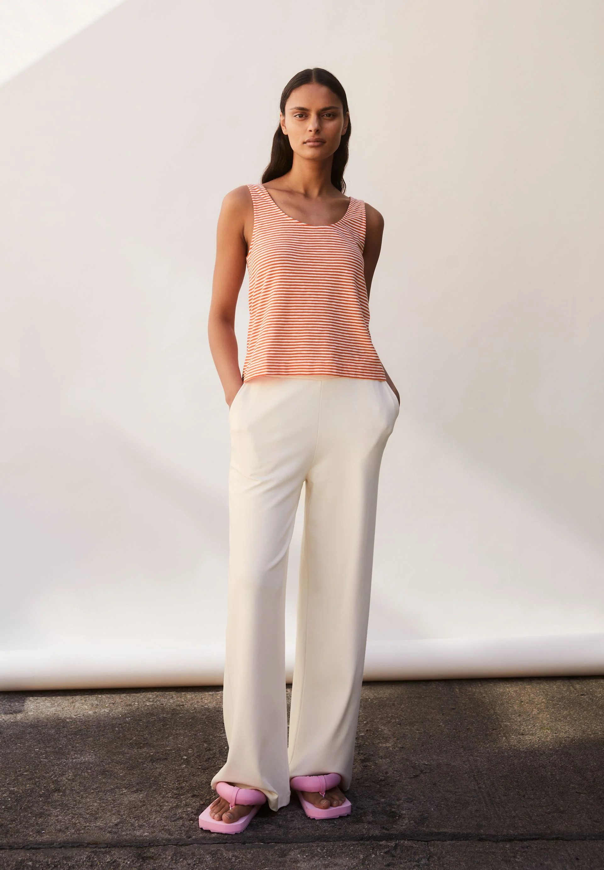 MINAAMI LITA TOP | poppy red-oatmilk - Image 4