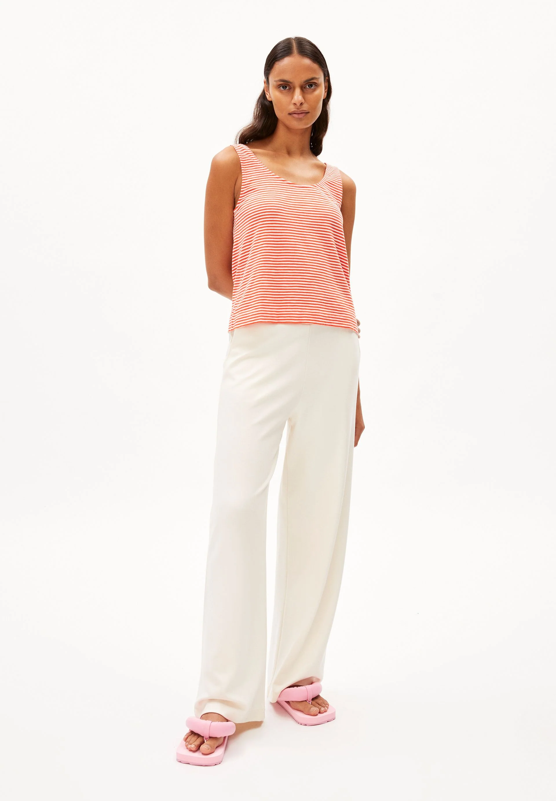 MINAAMI LITA TOP | poppy red-oatmilk - Image 5