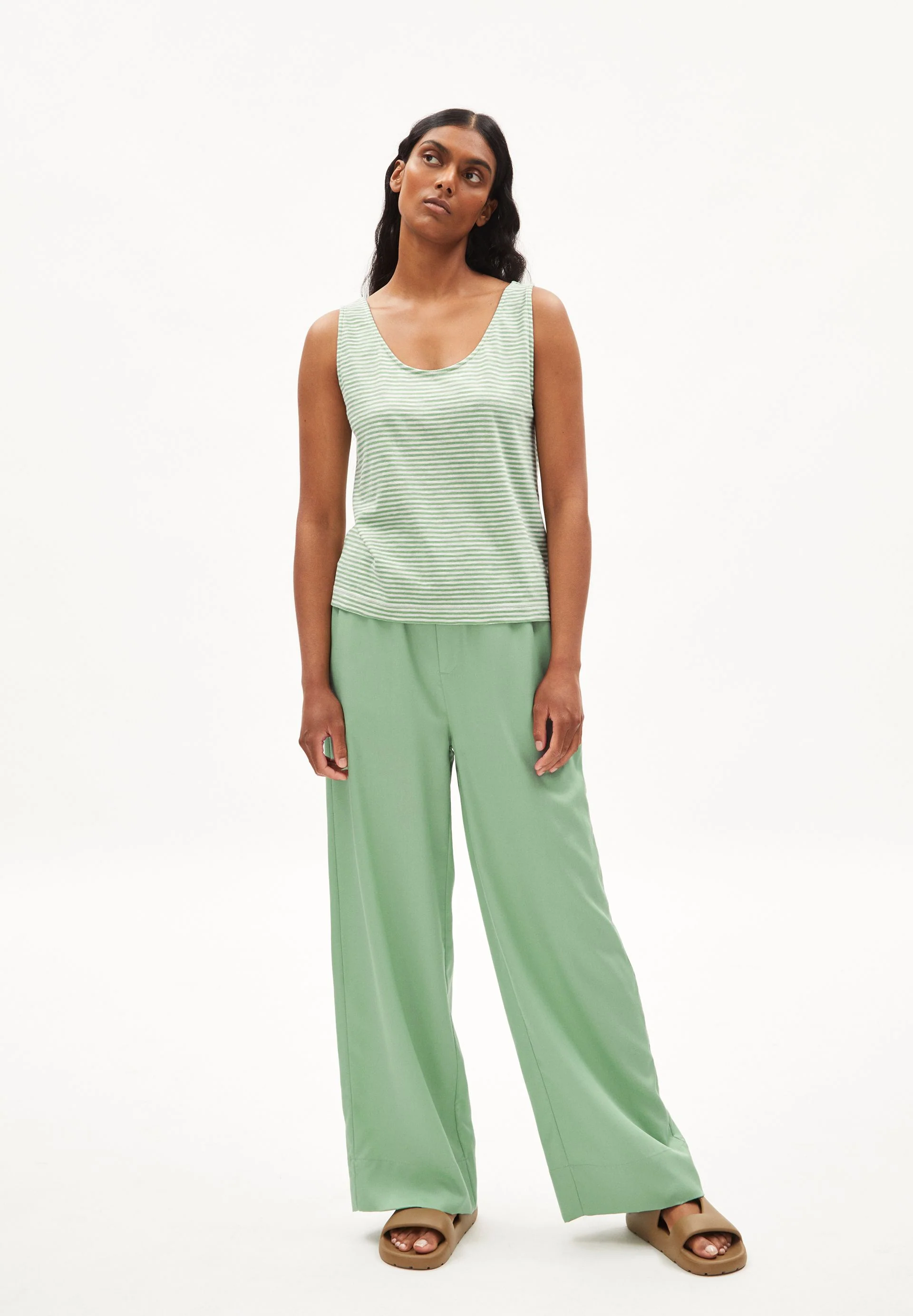MINAAMI LITA TOP | smith green-oatmilk - Image 5