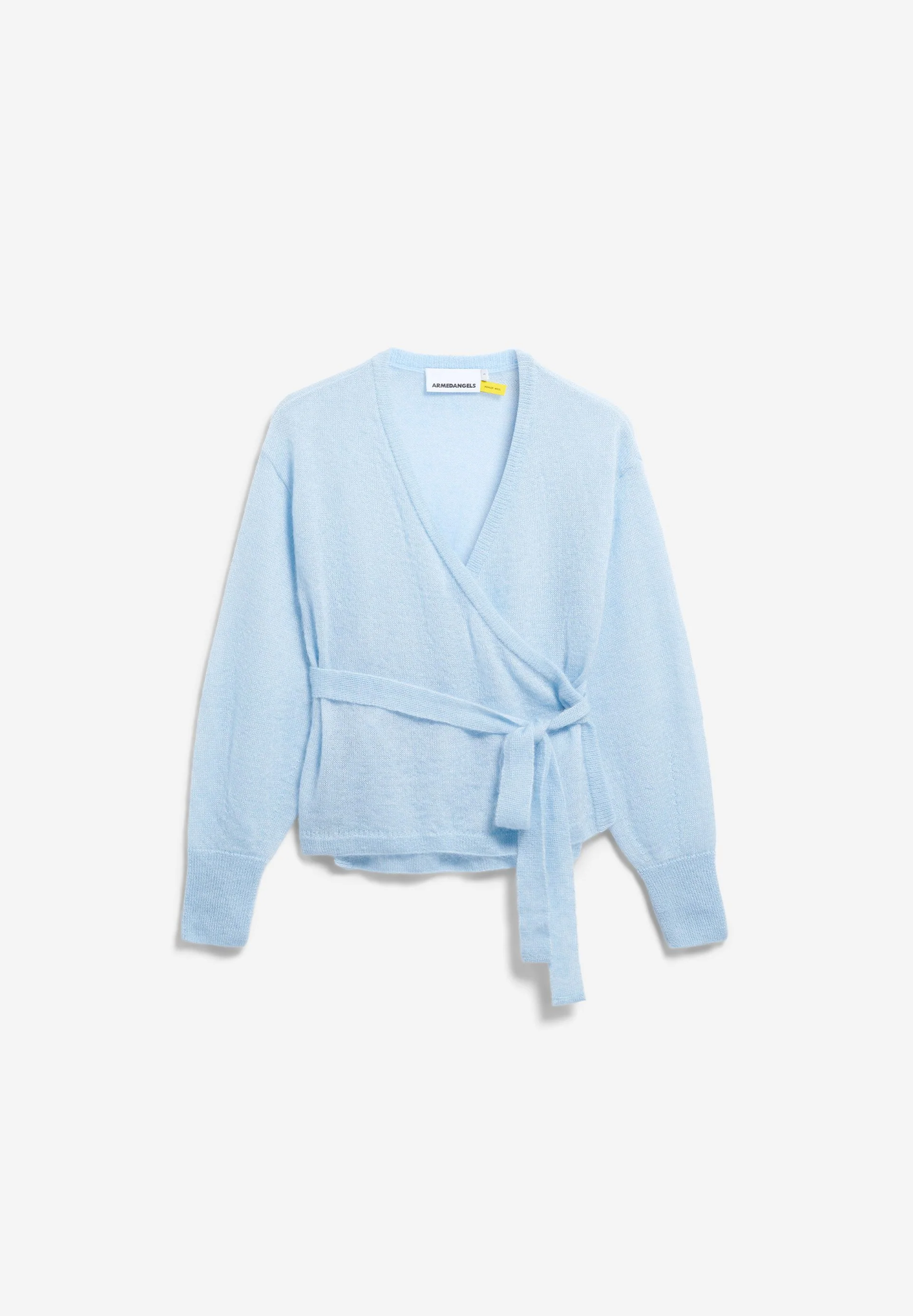 MOHAIR-MIX WICKELSTRICKJACKE | blue glow - Image 6