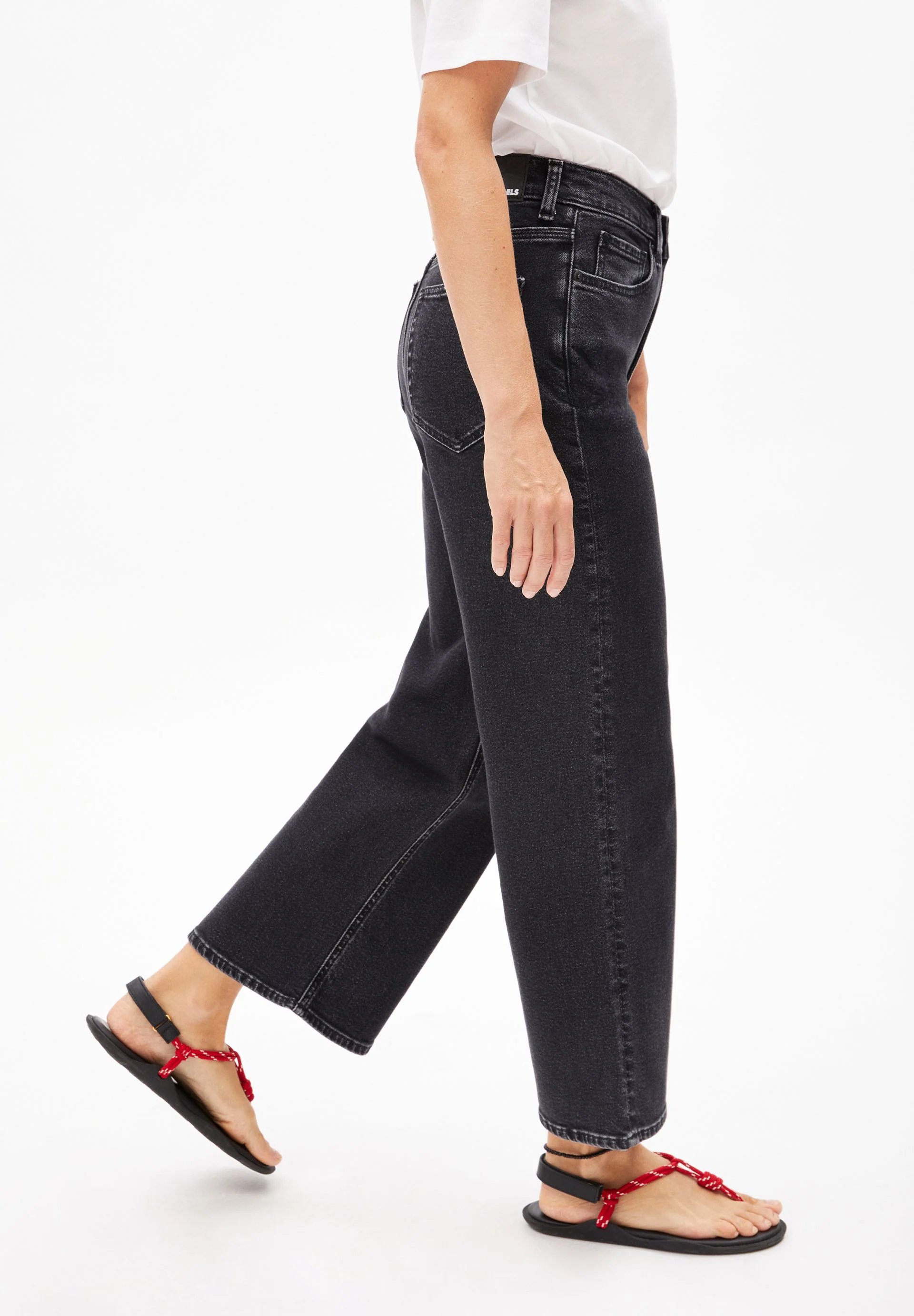 MURLIAA CROPPED WIDE JEANS | ebony black - Image 6