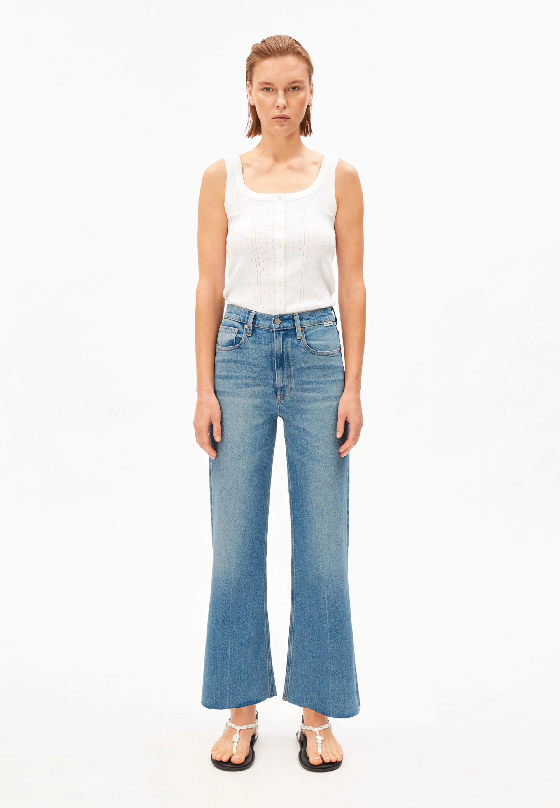 MURLIAA HIGH CROPPED WIDE JEANS | wane - Image 5