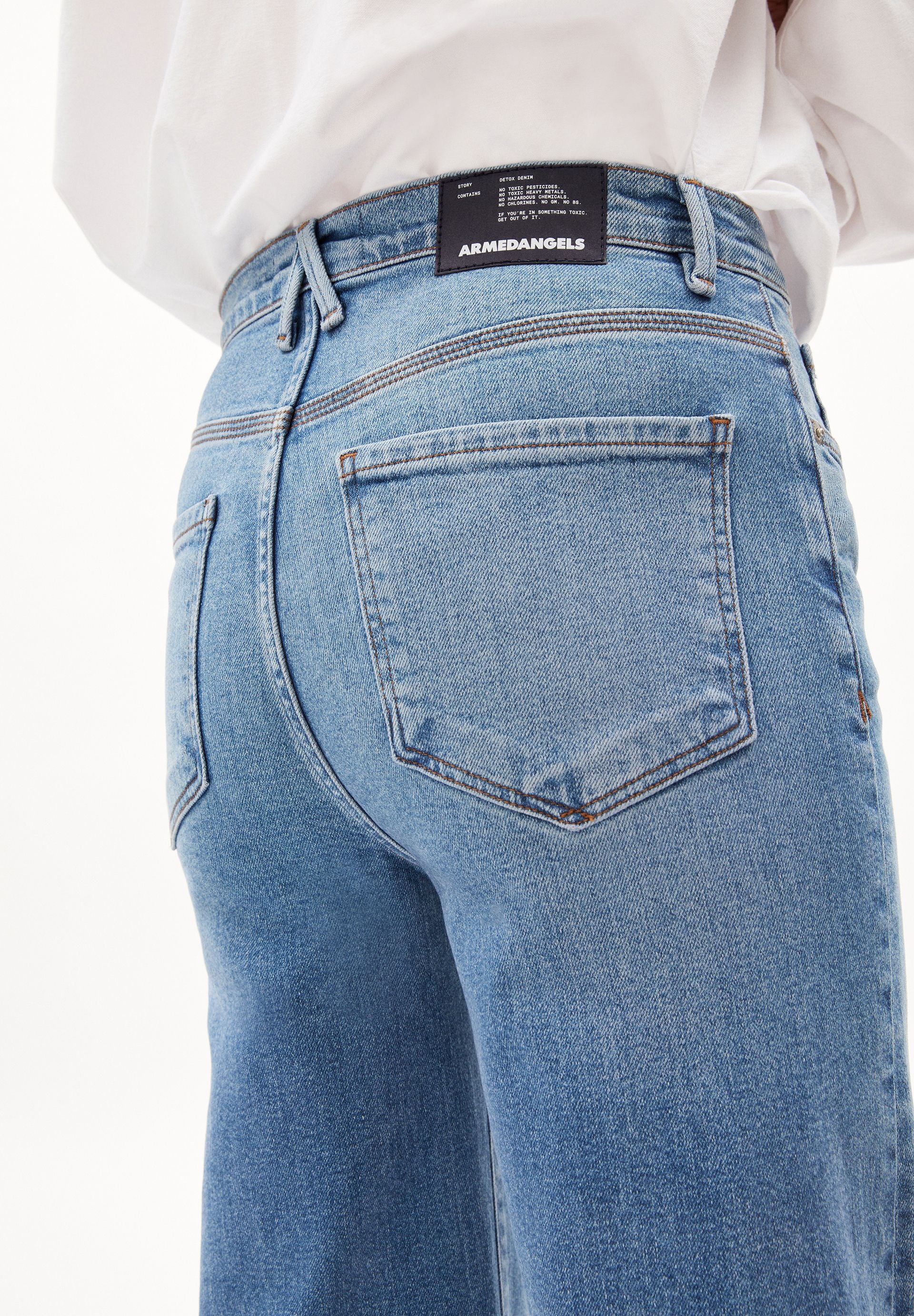 MURLIAA HIGH WAIST WIDE JEANS | misty blue - Image 3