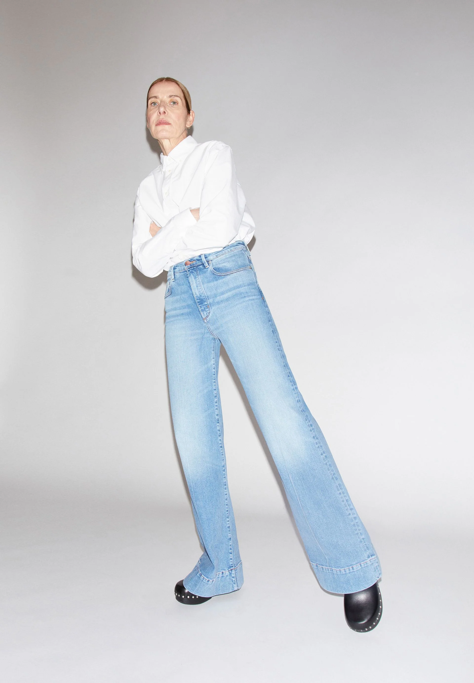 MURLIAA HIGH WAIST WIDE JEANS | misty blue - Image 4