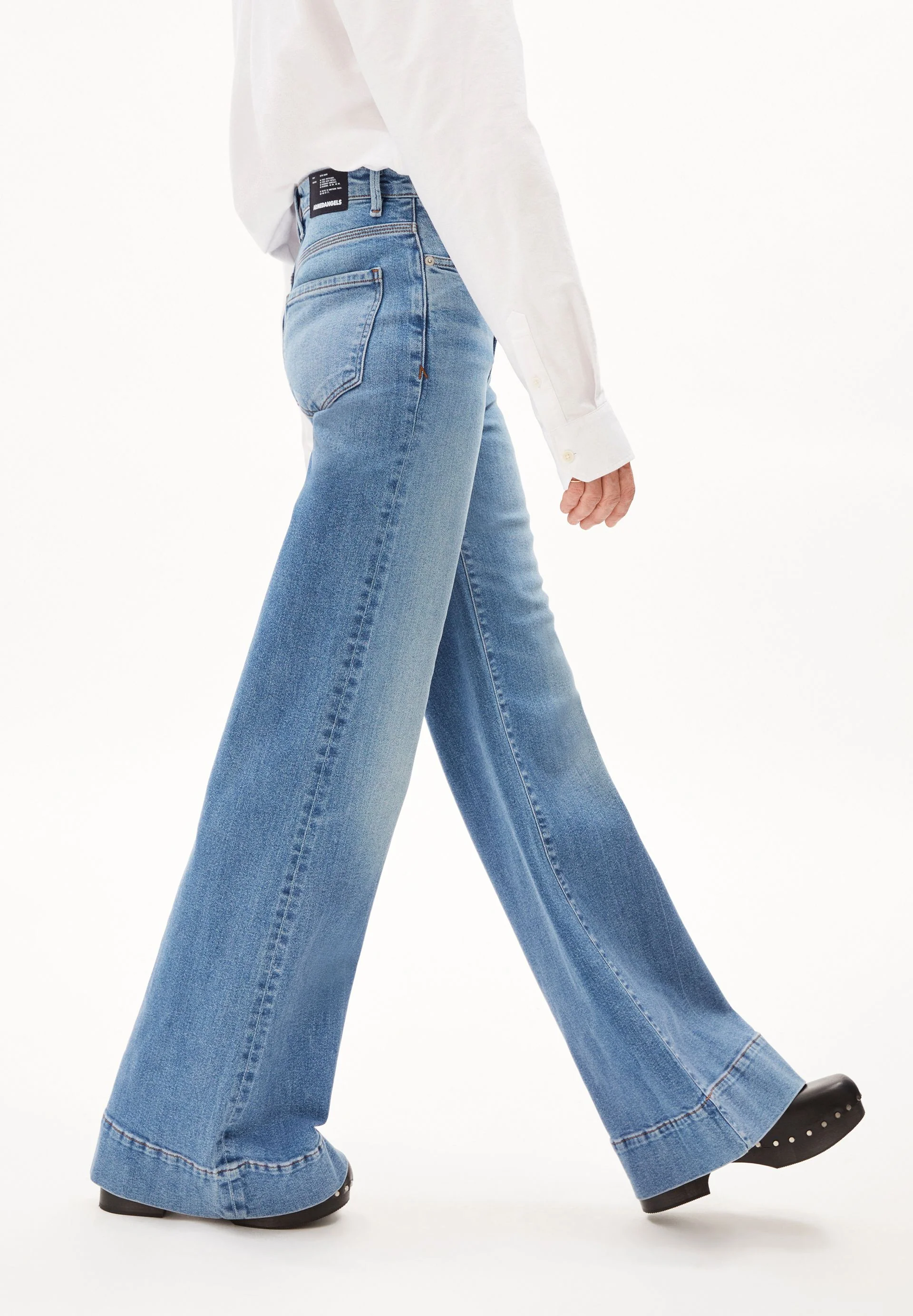 MURLIAA HIGH WAIST WIDE JEANS | misty blue - Image 6