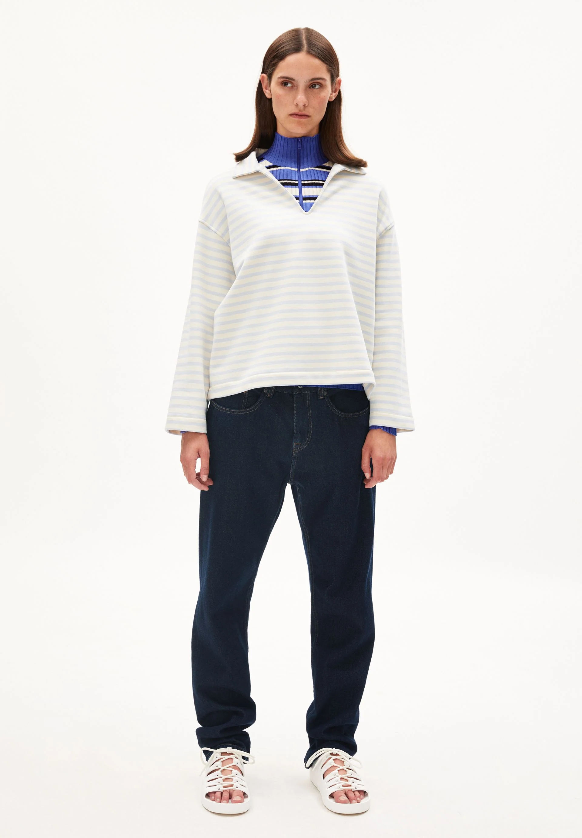 NAIRAA STRIPE | morning sky-undyed - Image 5