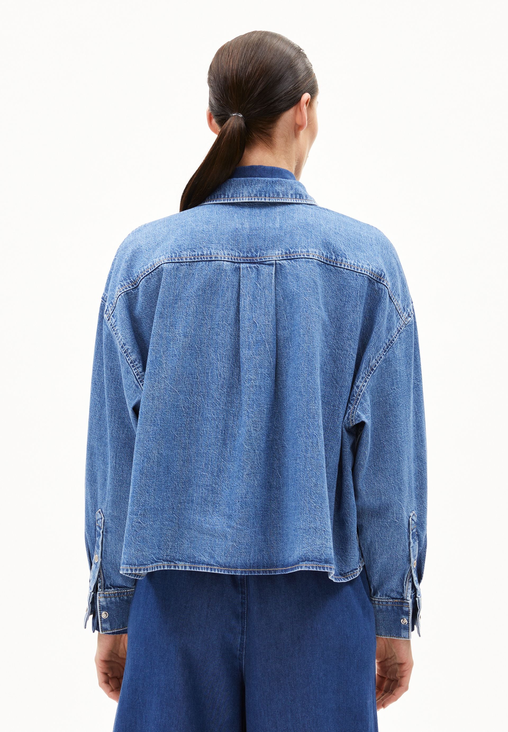 NALAANI DENIM BLOUSE | sea foam - Image 2