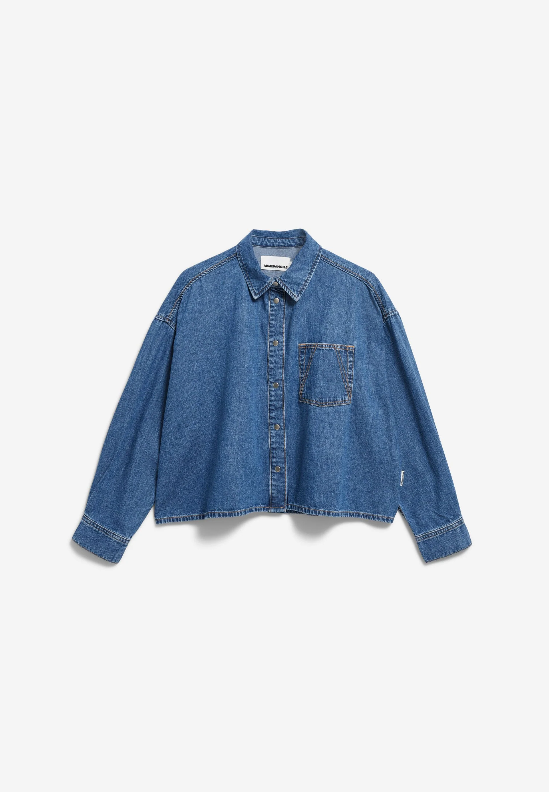 NALAANI DENIM BLOUSE | sea foam - Image 6