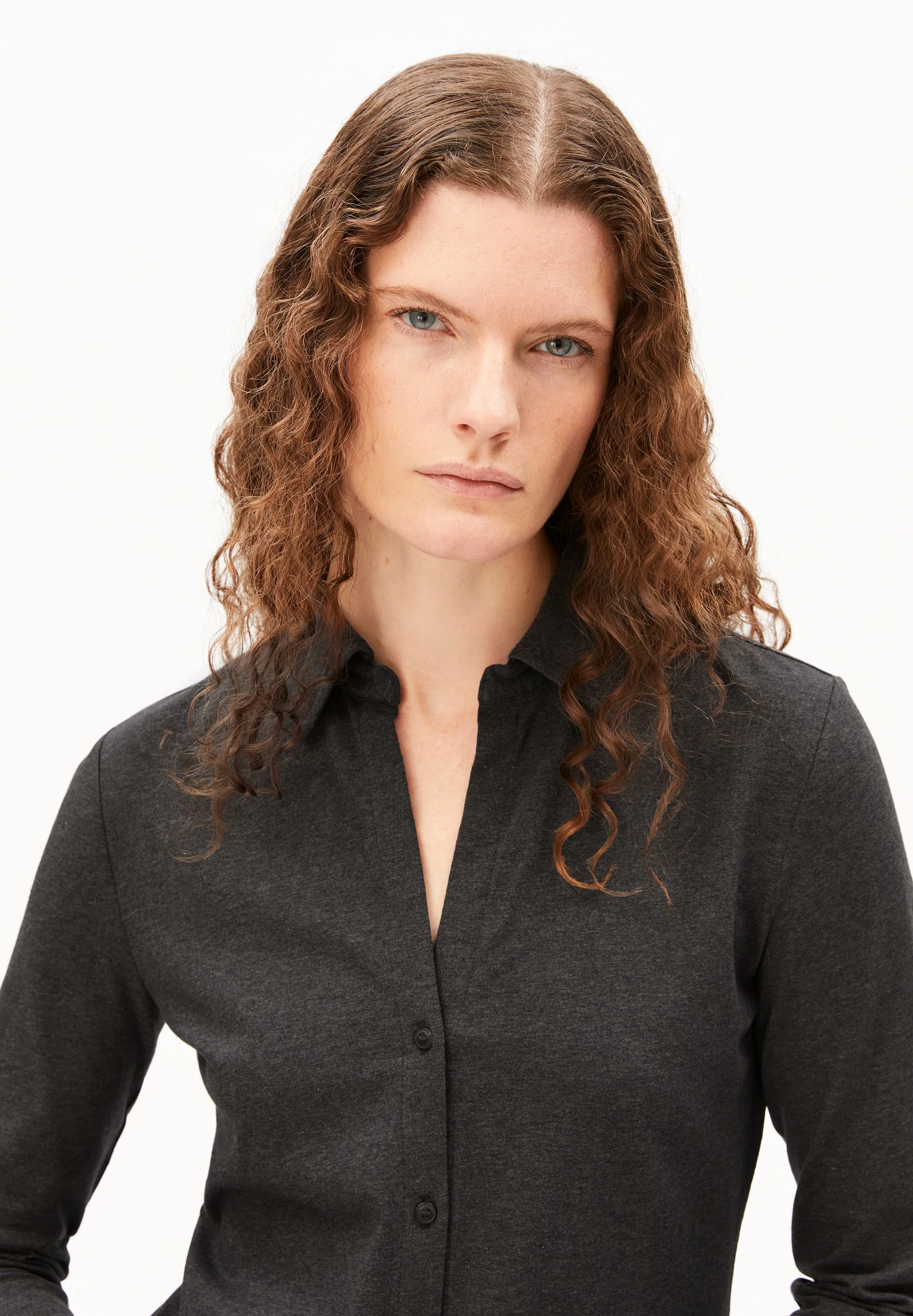 NALAANNIA BLUSE | steel melange - Image 3