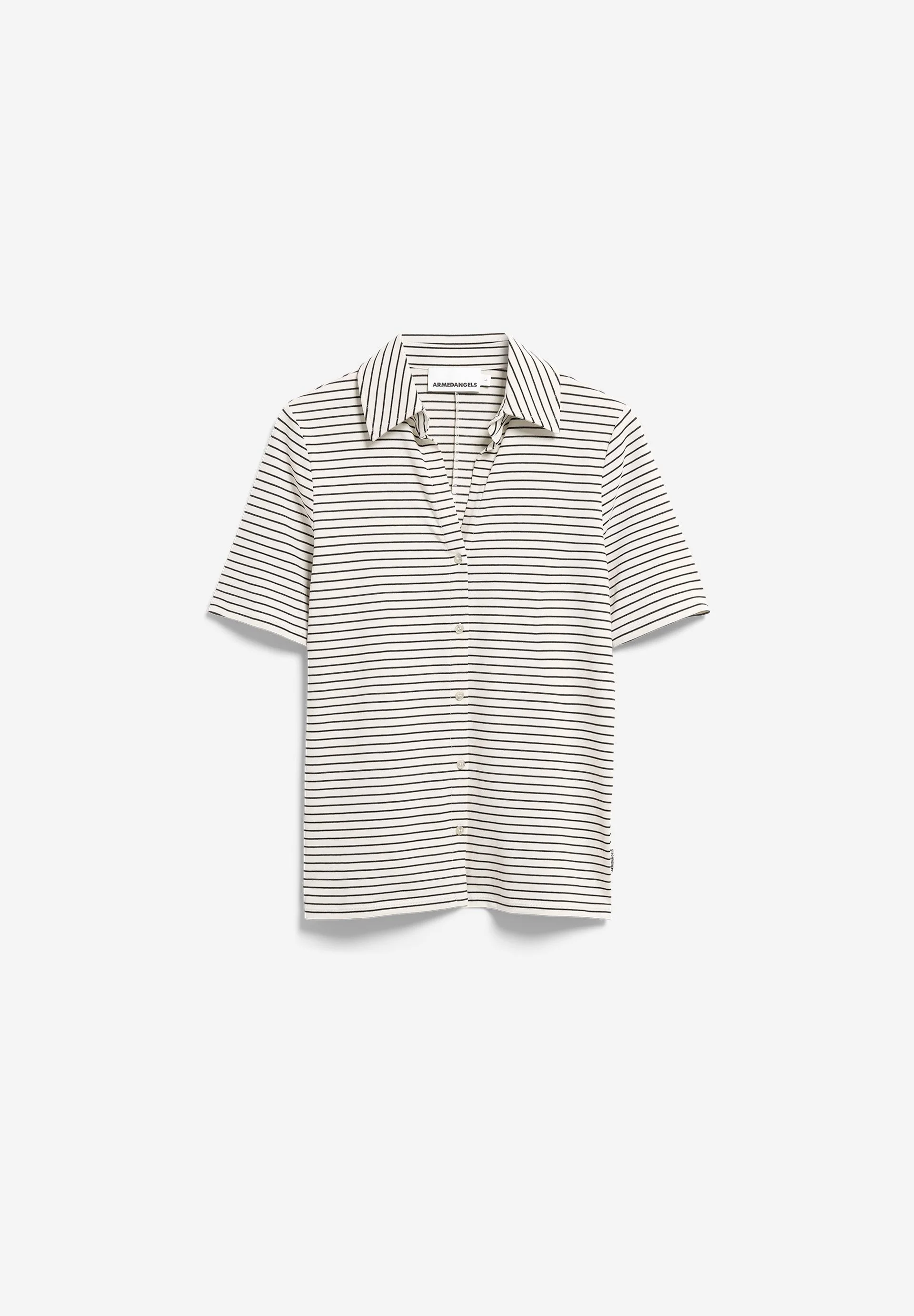 NALITAA GESTREIFTE BLUSE | oatmilk-black - Image 6