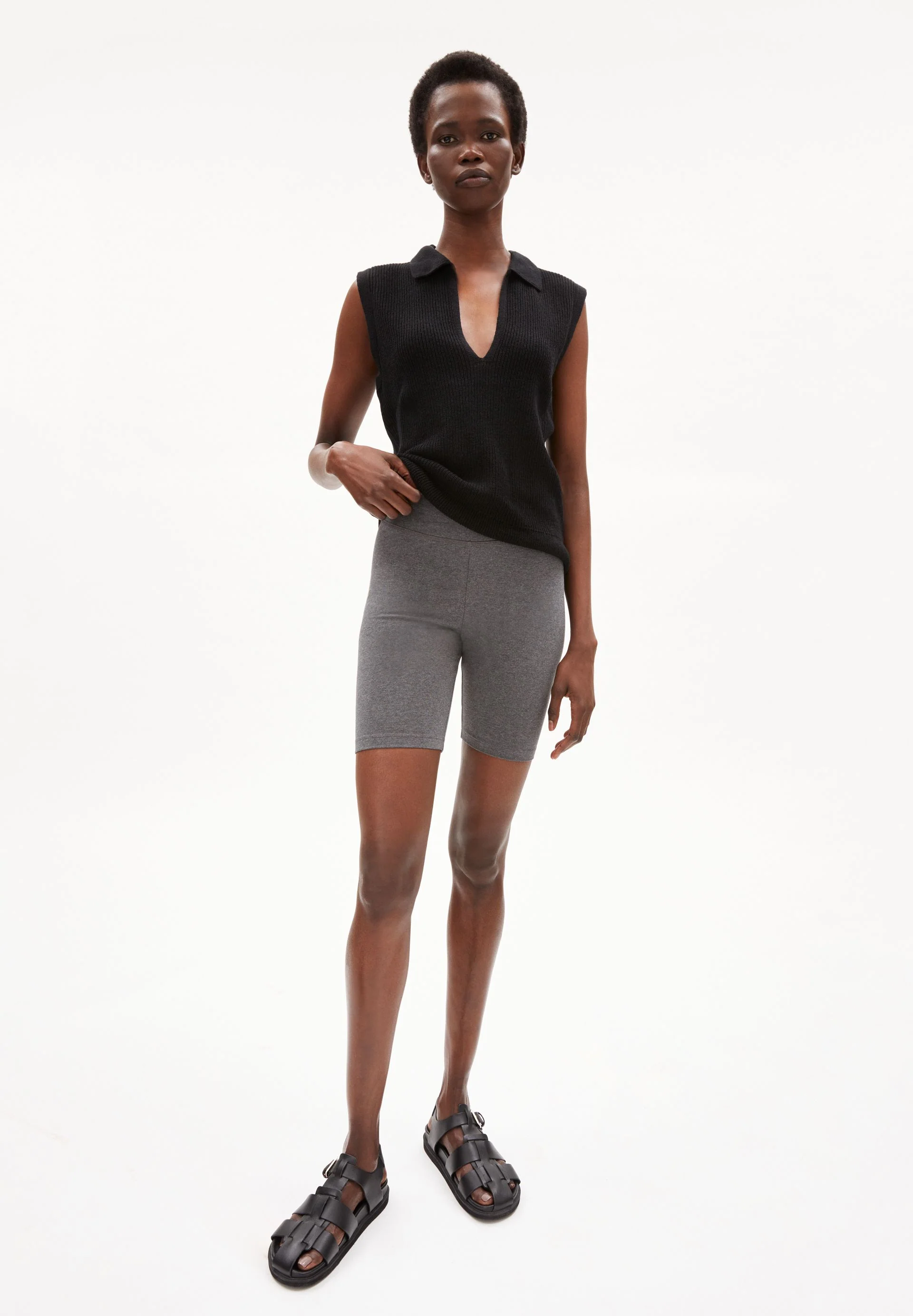 NEDAA LITAA SHORTS | dark grey melange - Image 5
